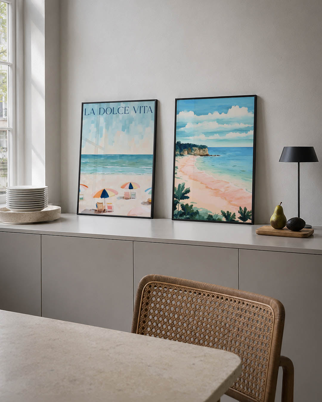 Zomerstrand sfeer Posterset
