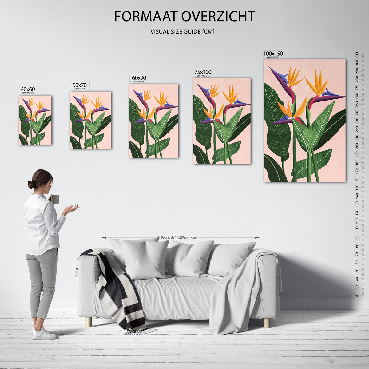 Vrolijke bloemen Kunstwerk