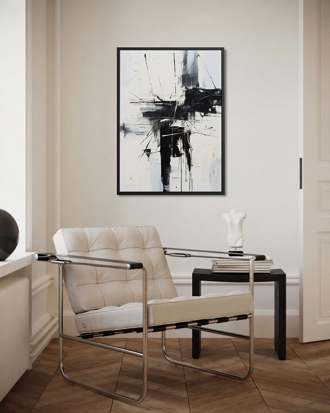 Dynamische lijnen compositie Kunstwerk