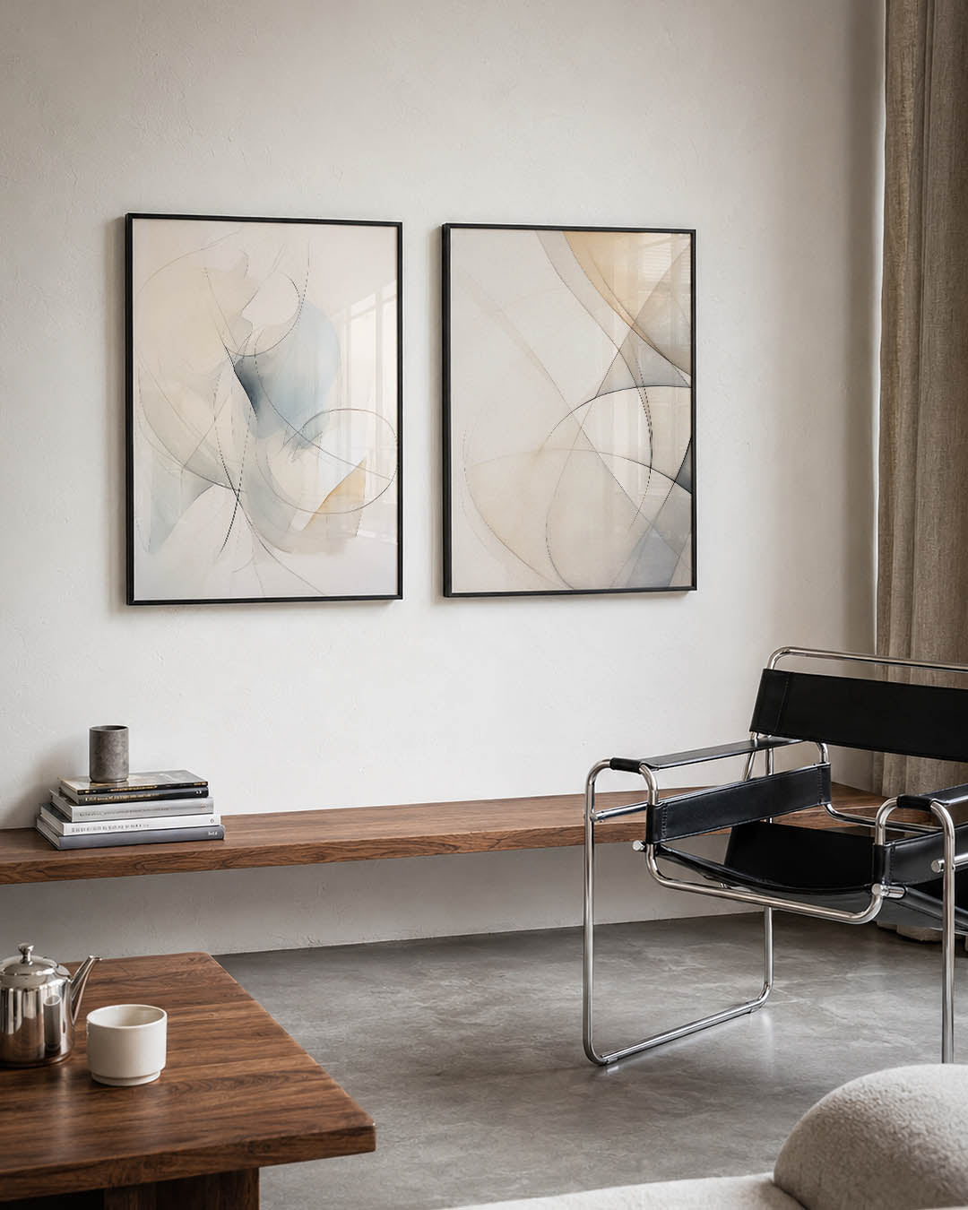Lijnenspel en vormen Posterset