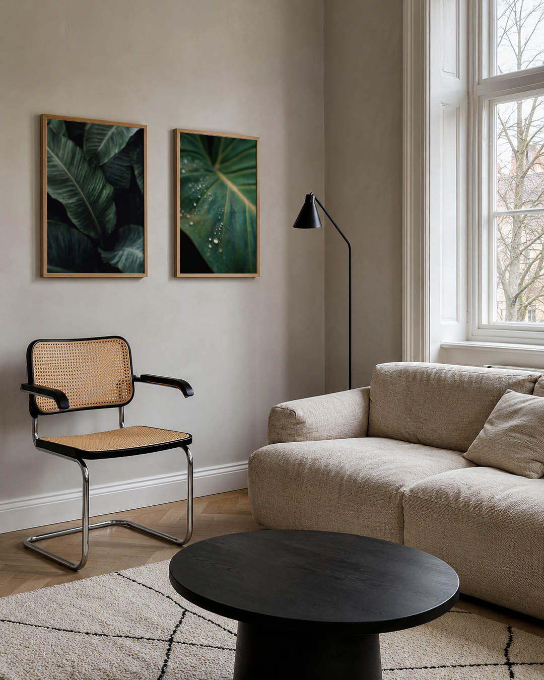Groene bladtexturen Posterset