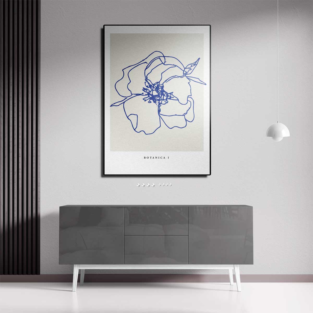 Moderne Botanische Lijntekening Kunstwerk-canvas-dibond-plexiglas-wanddecoratie-WallArtistic
