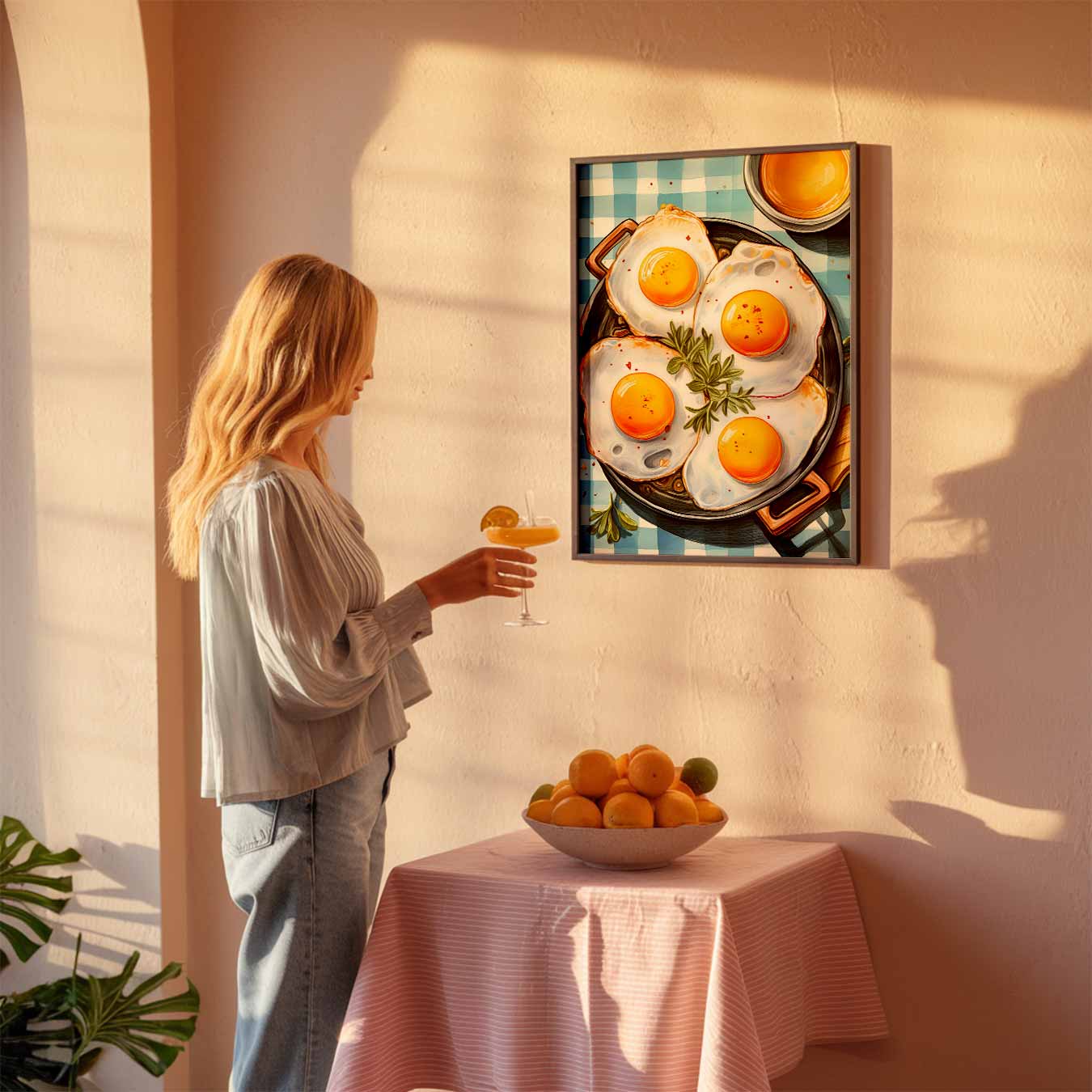 Vrolijke Sunny Side-Up Wall Art Poster-WallArtistic