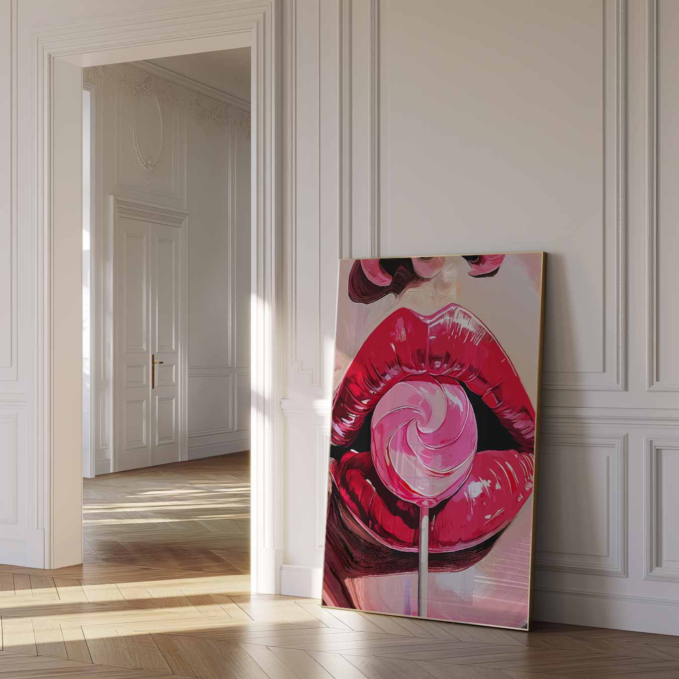 Pop Art Lolly Lips Poster-WallArtistic