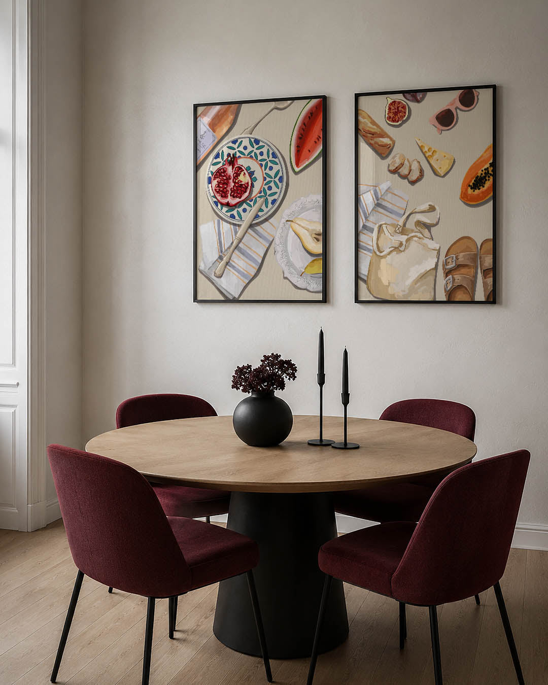 Fruit en patronen Posterset