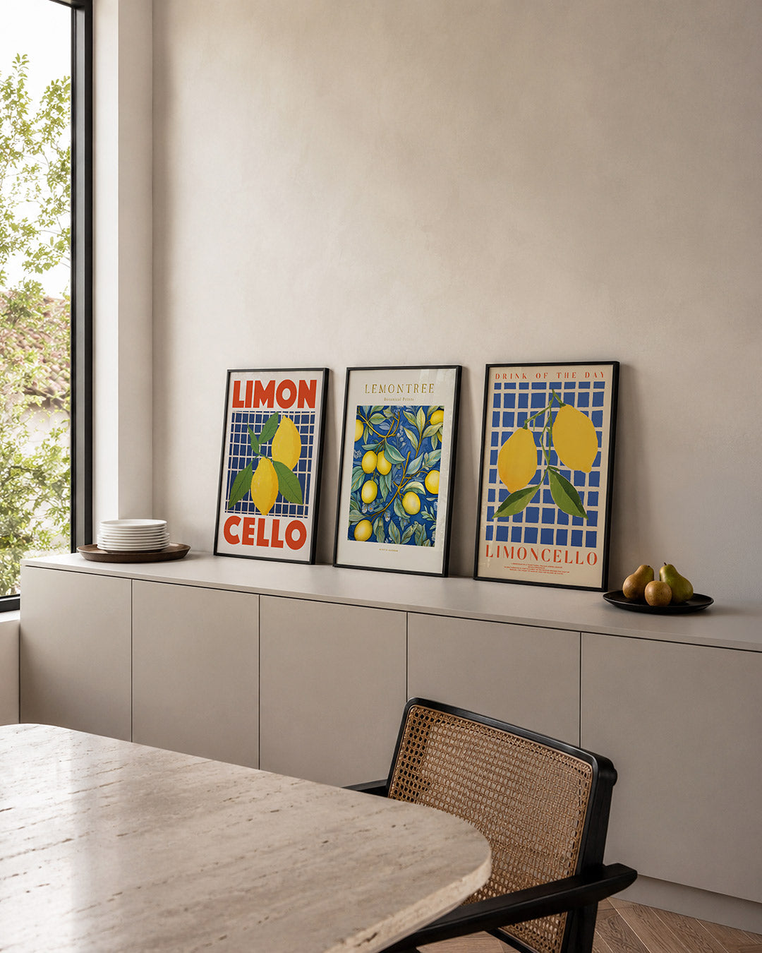 Citrus en ruiten Posterset