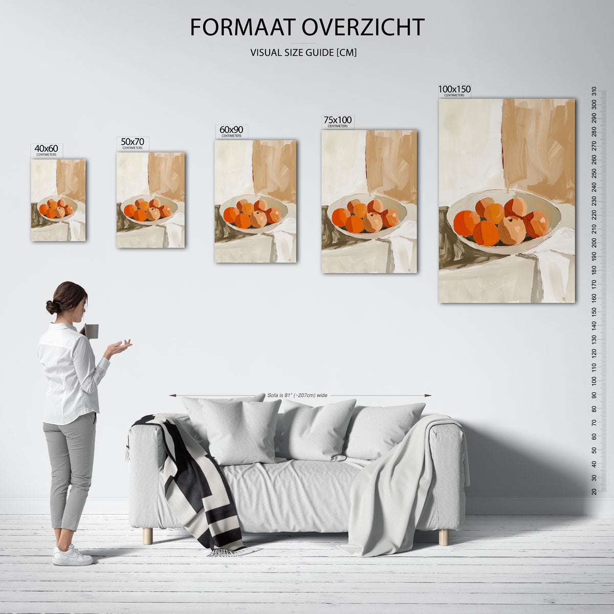 Fruit in schaal Kunstwerk
