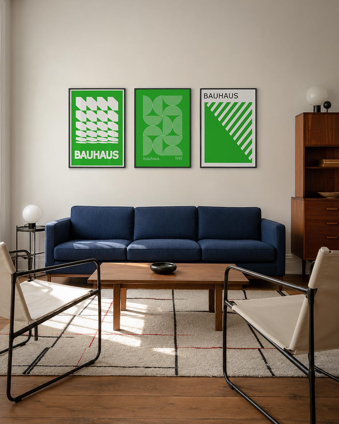 Groene vlakkenritme Posterset