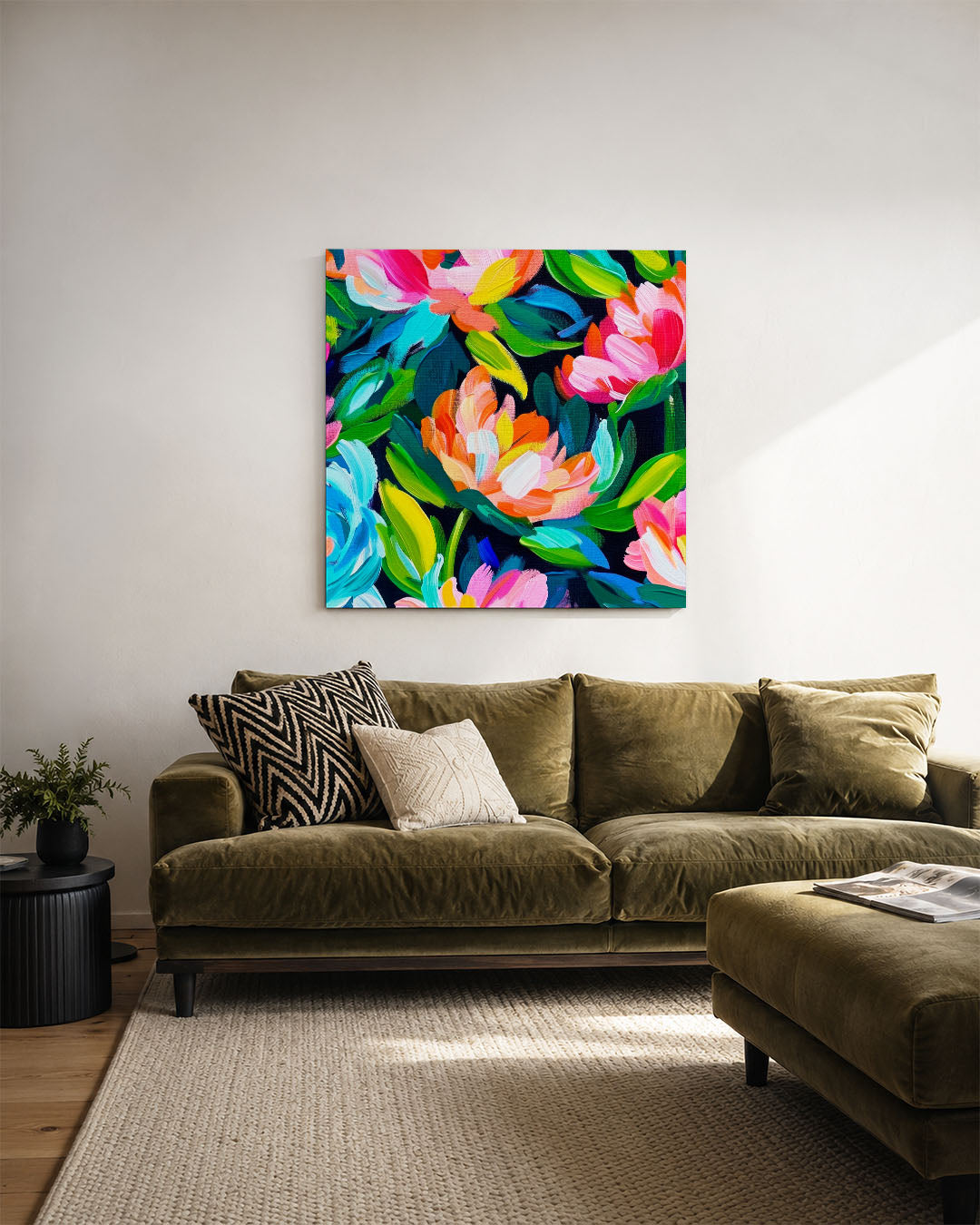 Kleurrijke bloemenpracht Kunstwerk