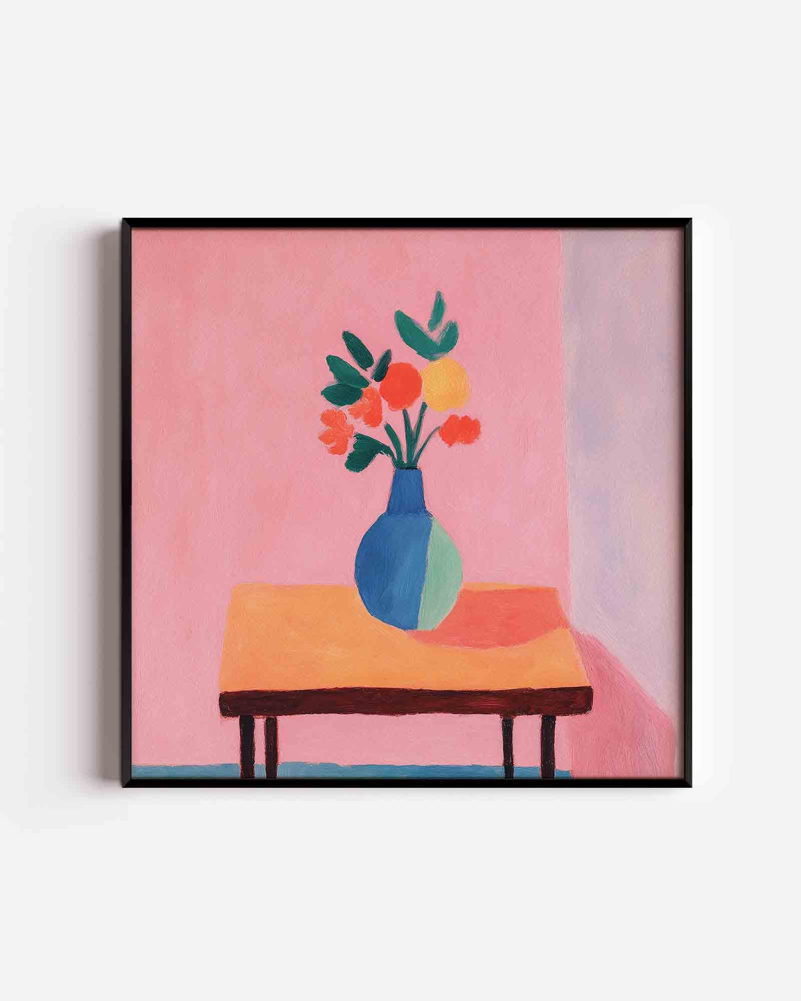 Bloemen in vaas Poster