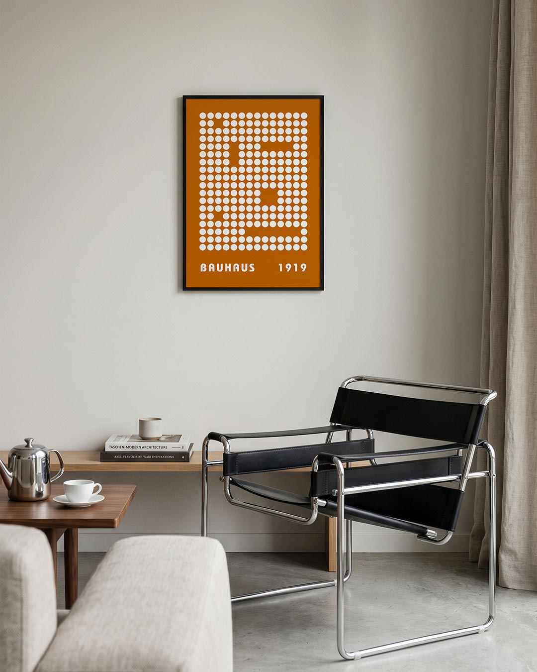 Cirkelpatroon en typografie Poster