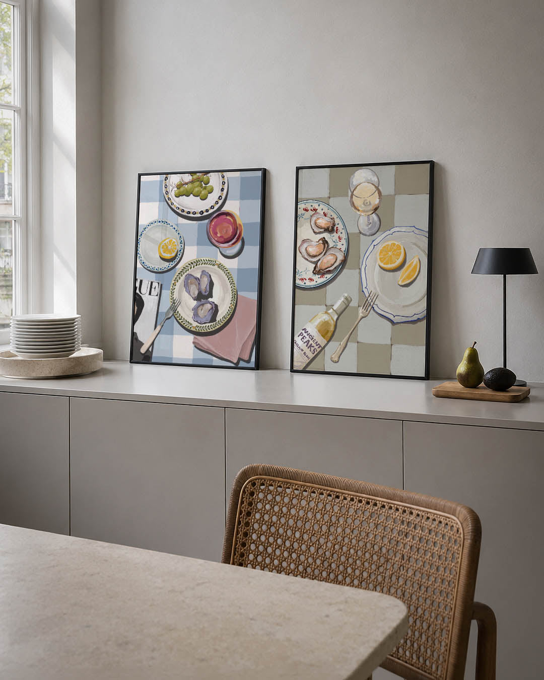 Tafelkleed en gerechten Posterset