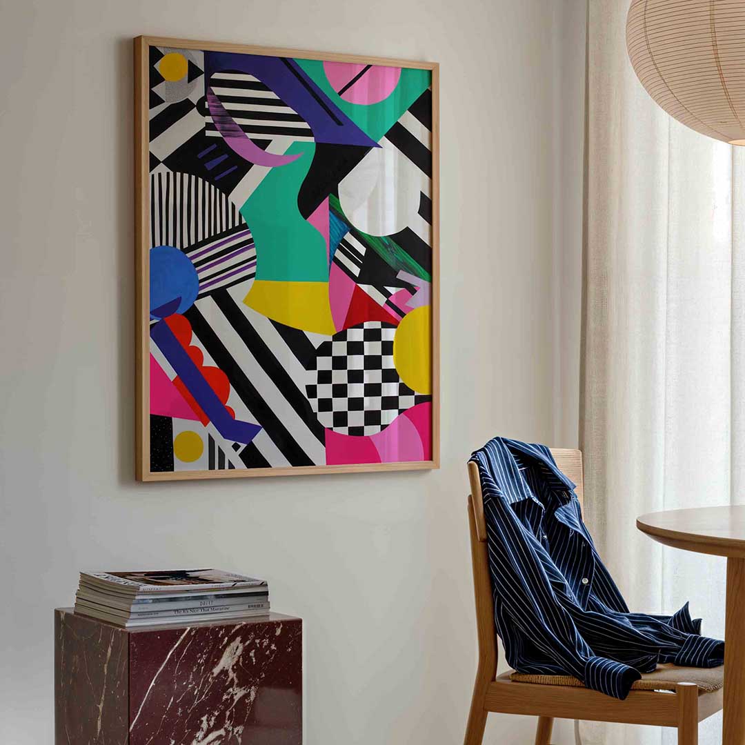 Grafische vormen en kleuren Poster