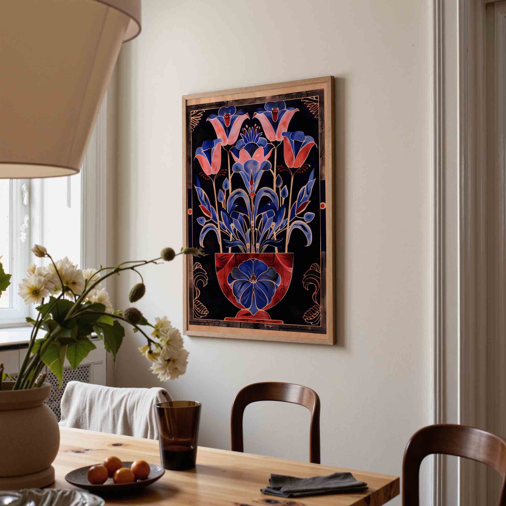 Bloemen in vaas Poster