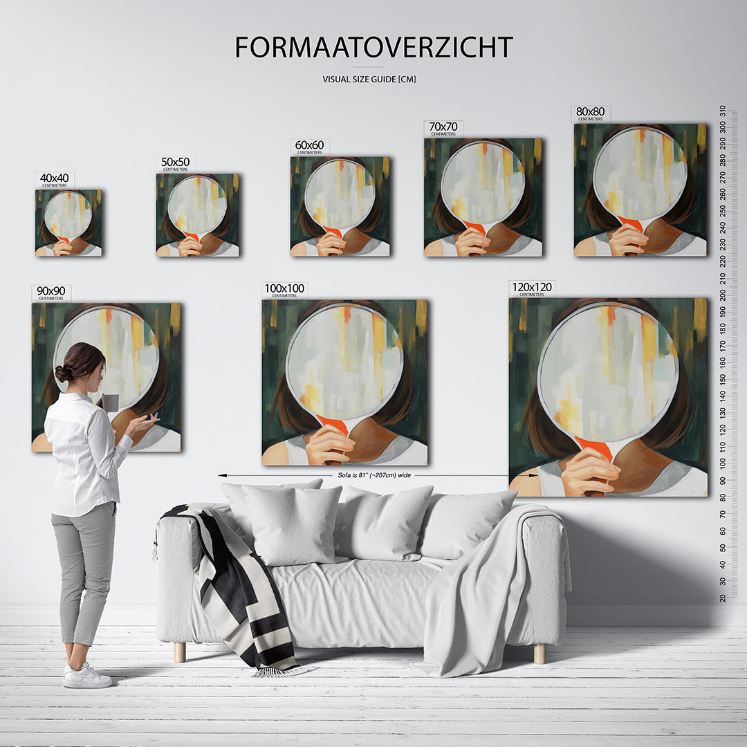 Reflectie en vervaging Kunstwerk