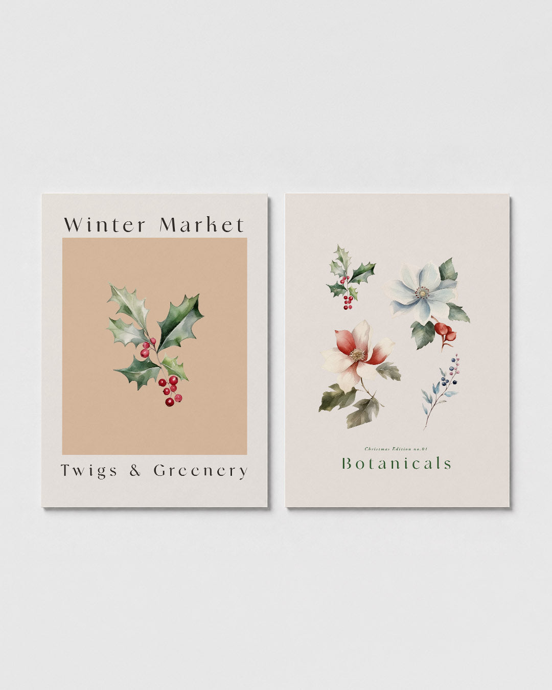 Natuurlijke kleuren Posterset