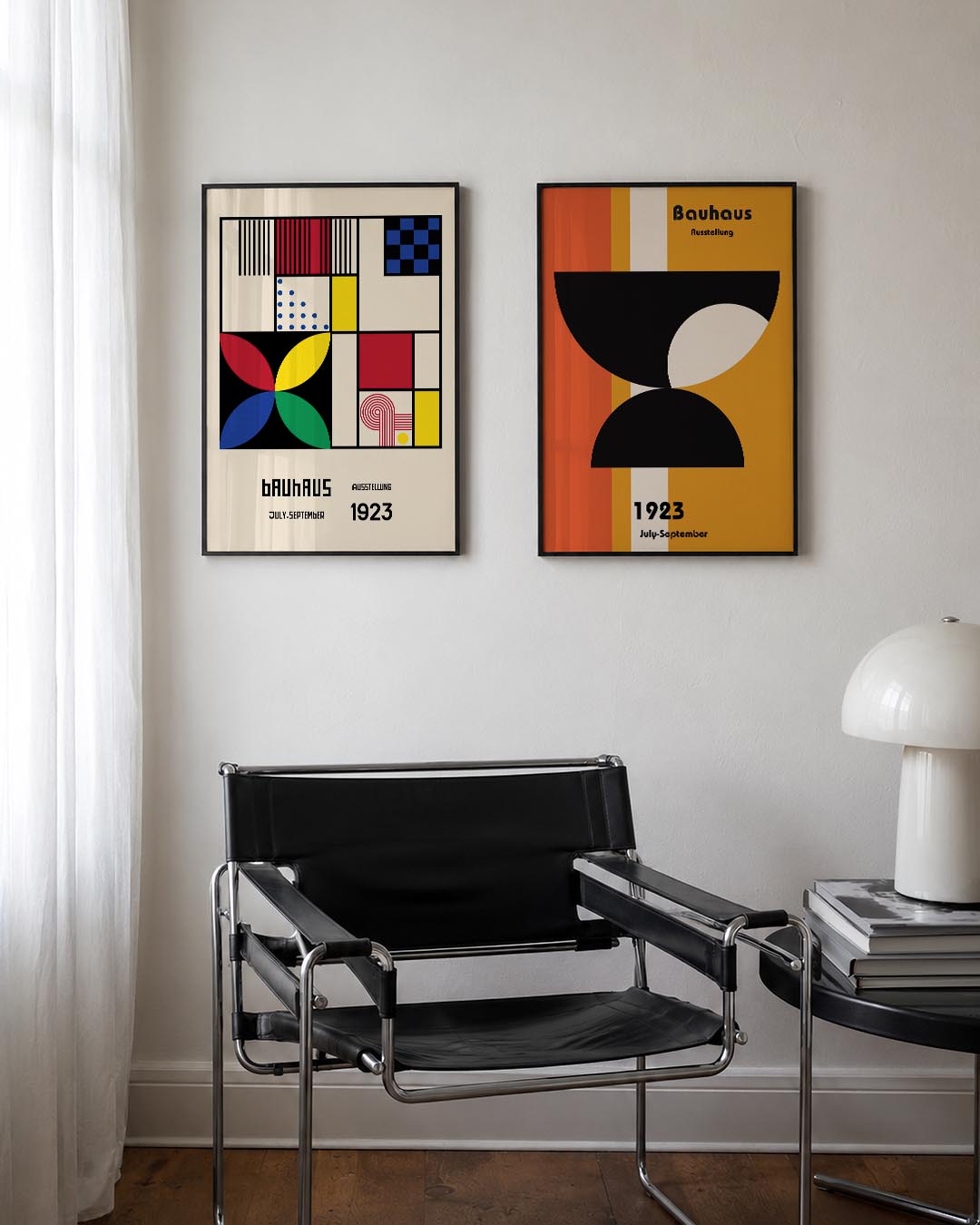 Kleurrijke vlakverdeling Posterset