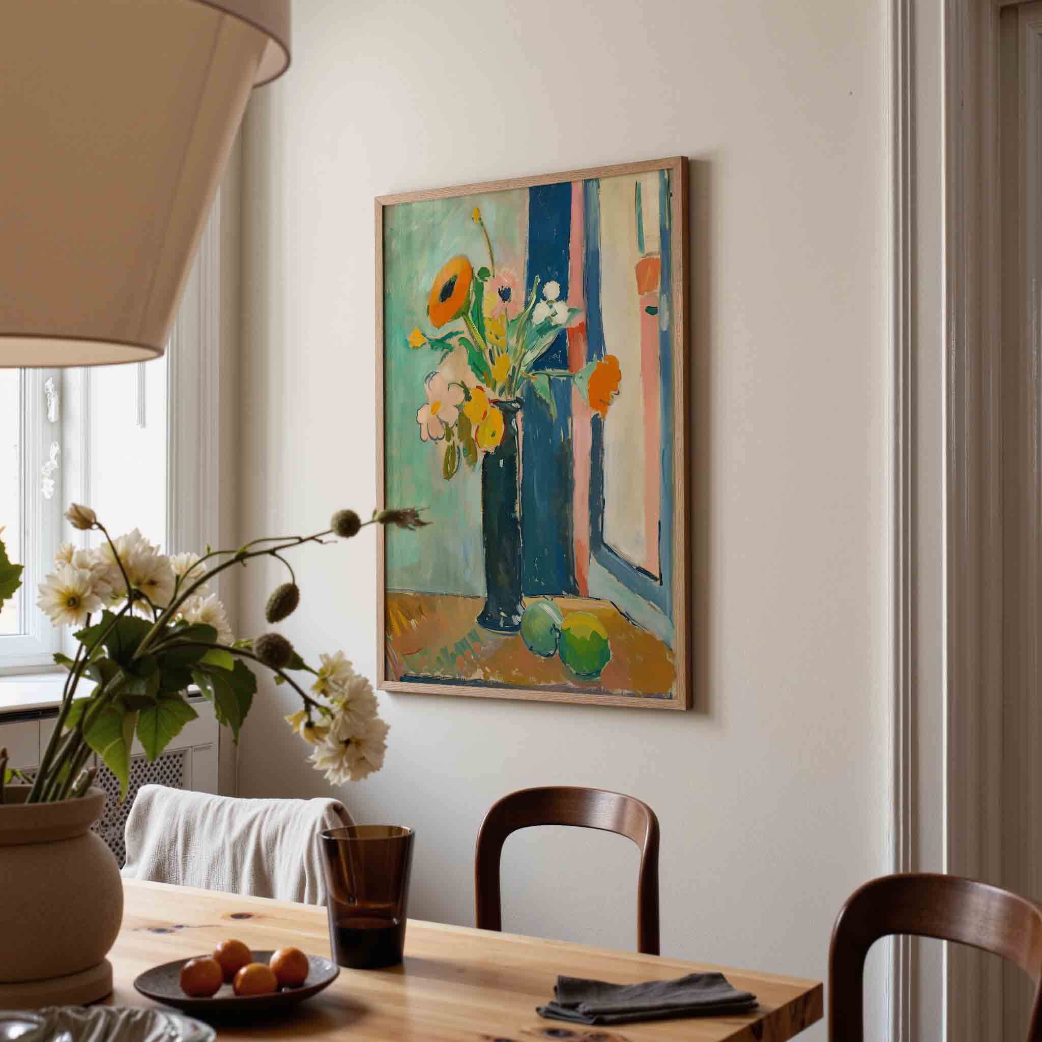 Bloemen in vaas Poster