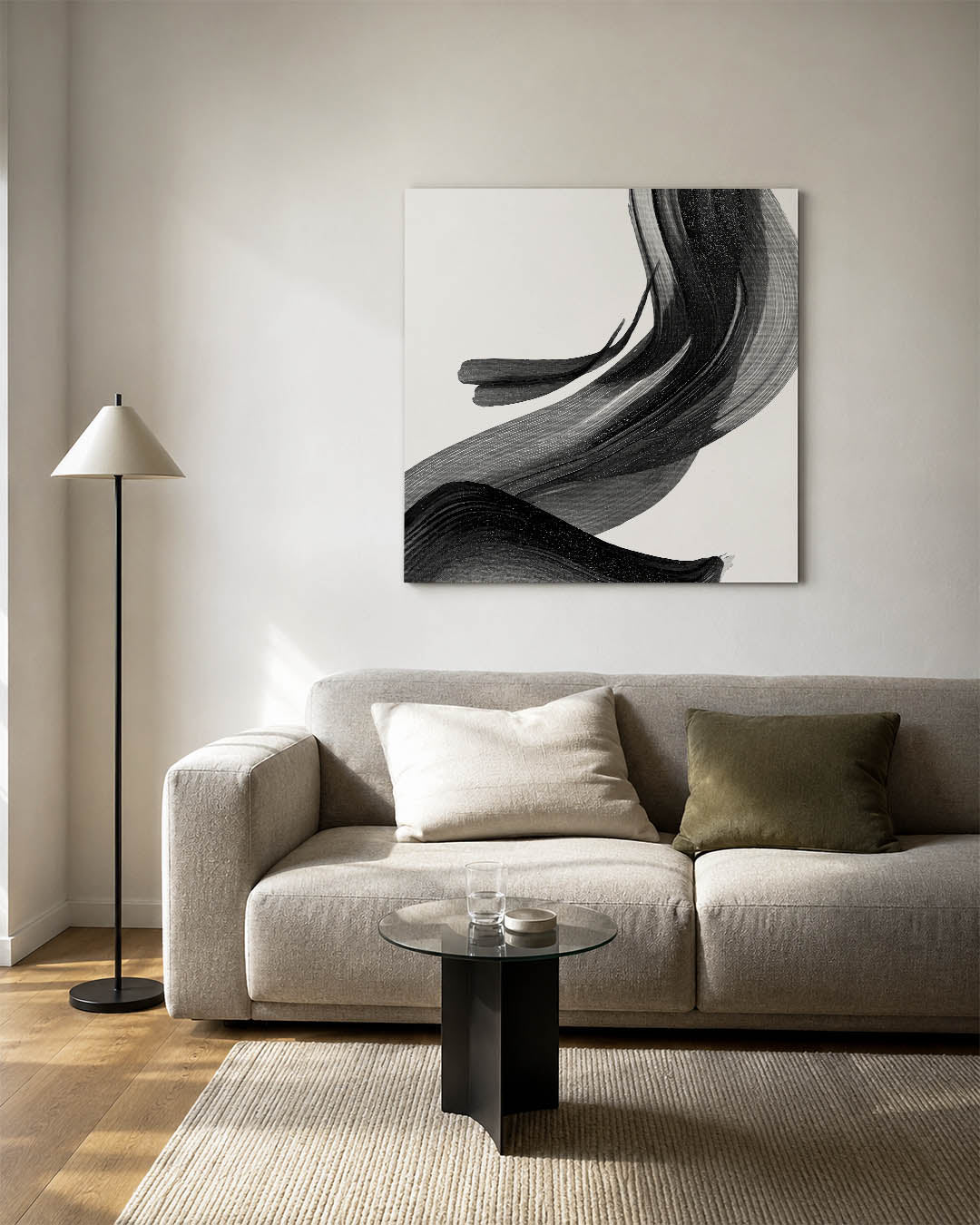 Dynamische borstelvegen Kunstwerk