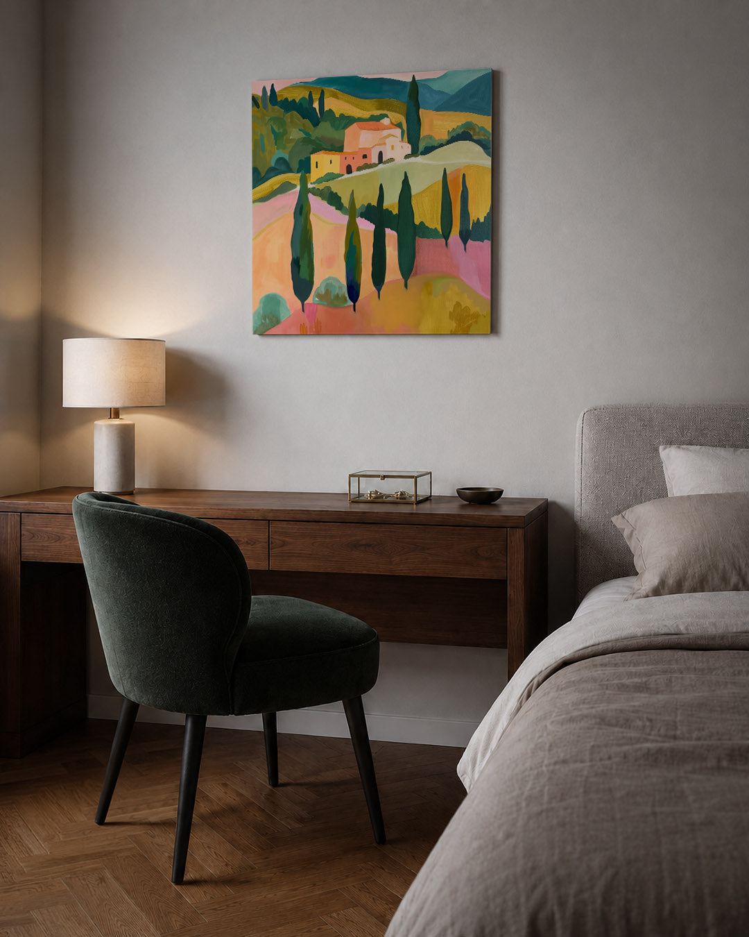 Landschap met heuvels Kunstwerk