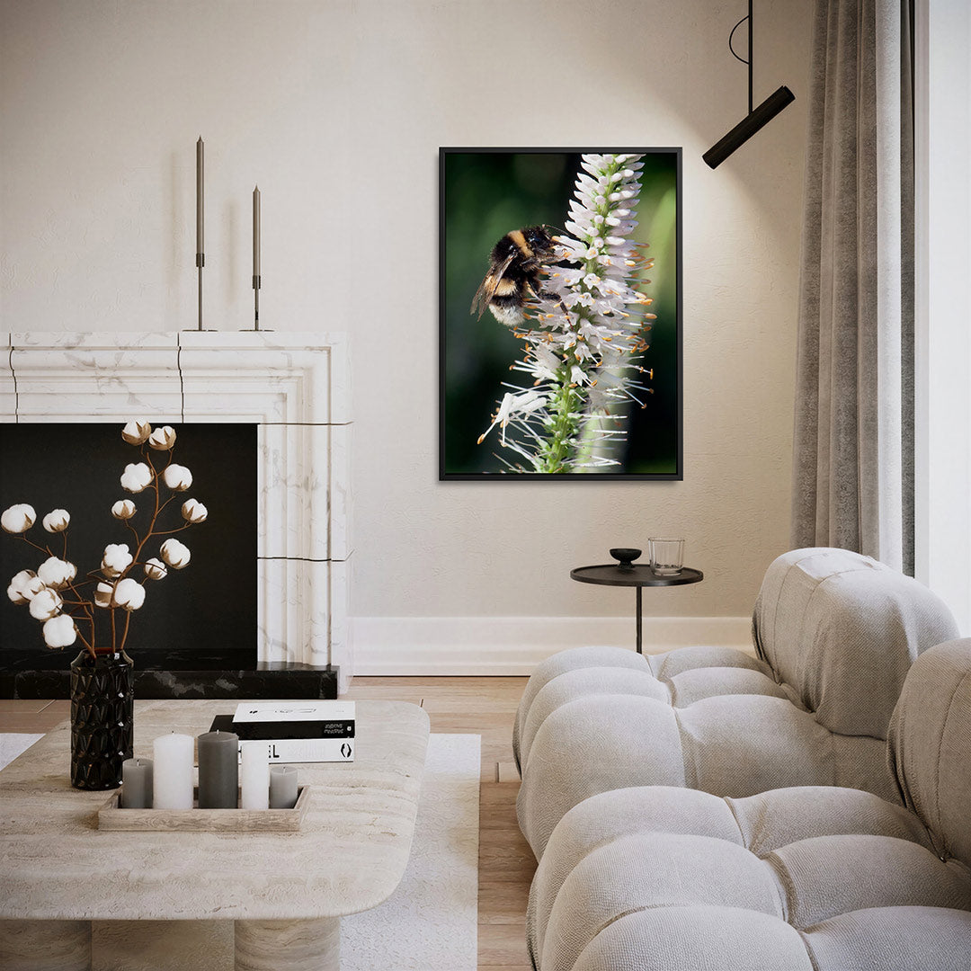 Bij op bloem Kunstwerk