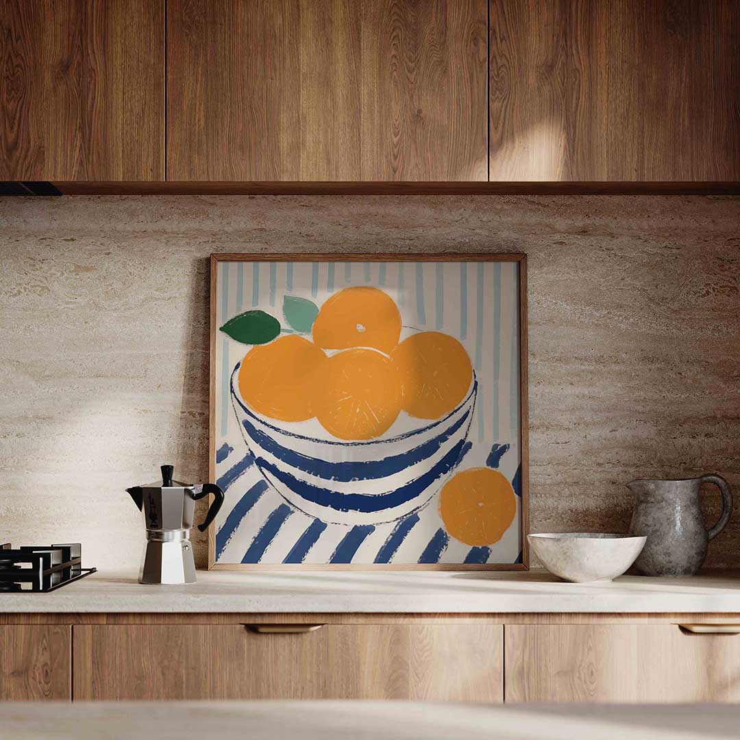 Mand met sinaasappels Poster