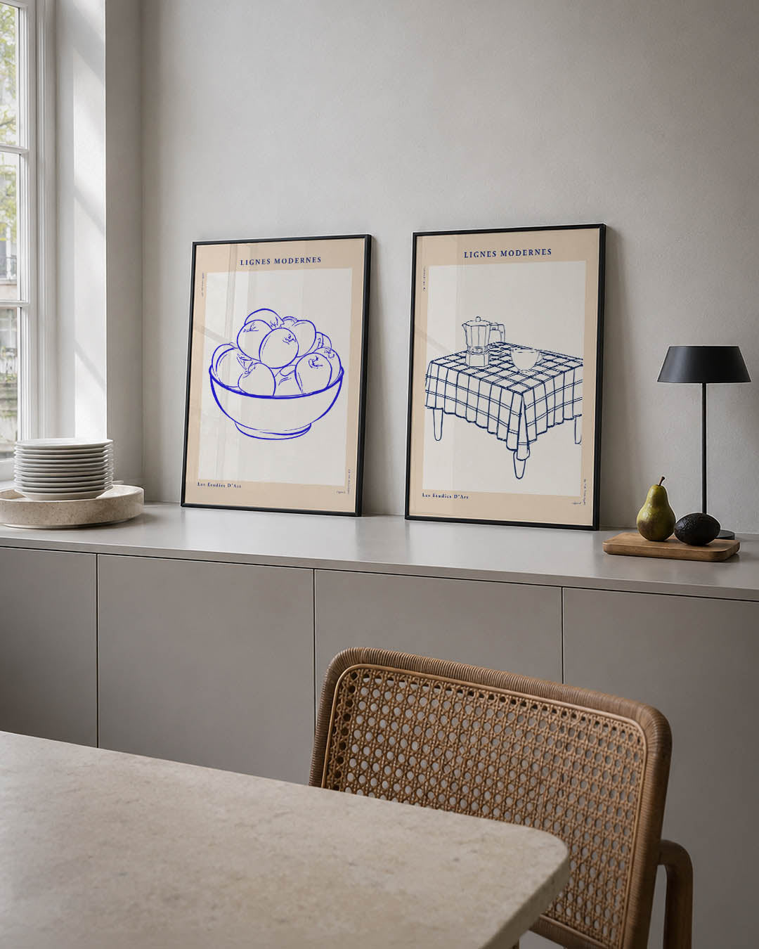 Fruit in lijnen Posterset