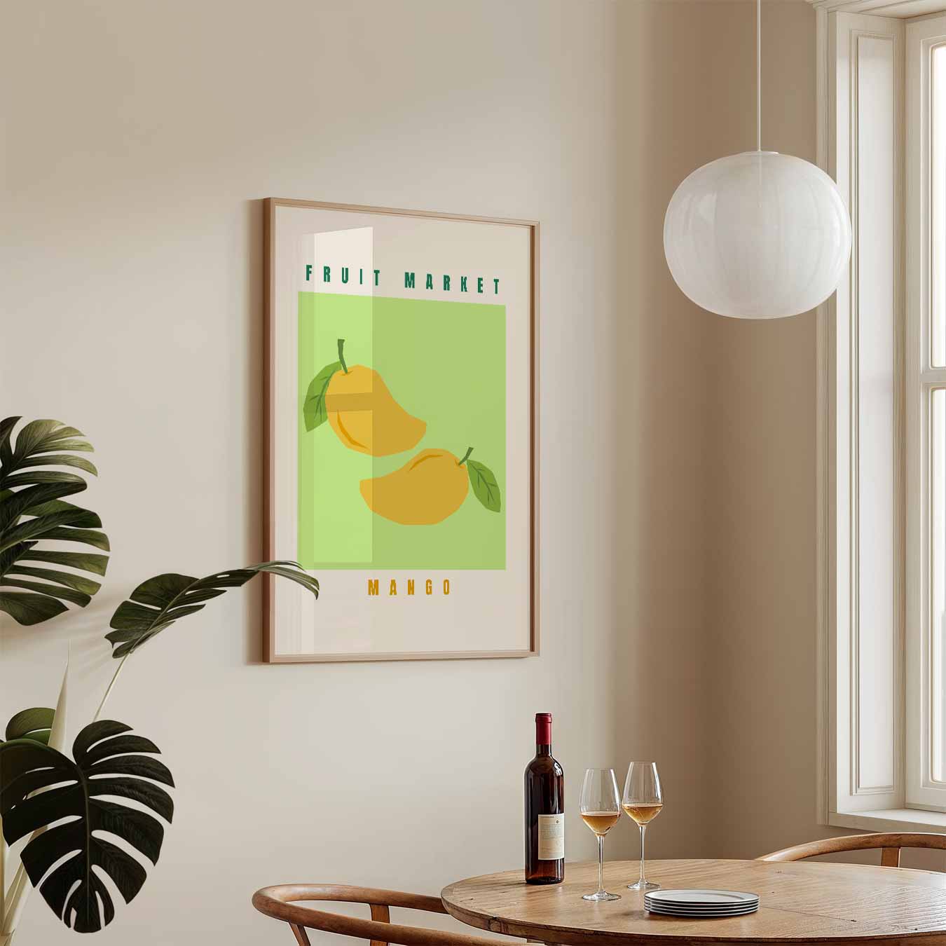 Fruitige Mango Markt Poster-WallArtistic