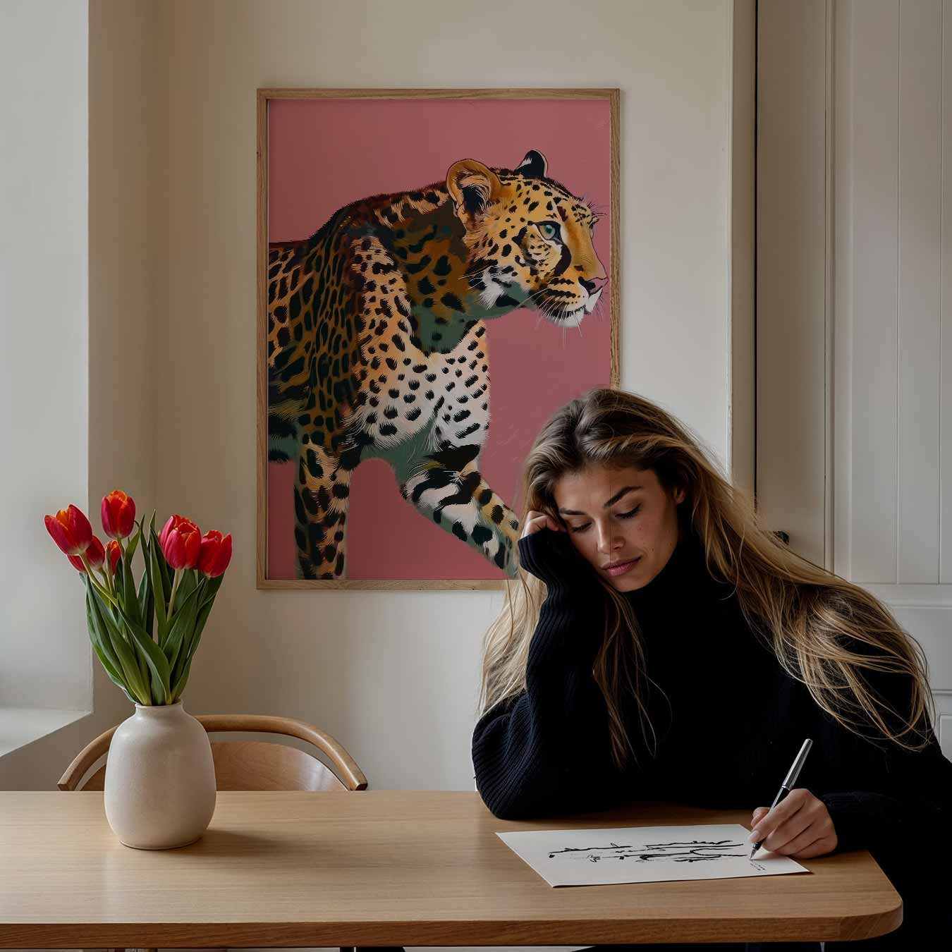 Safari Chic Luipaard Poster-WallArtistic