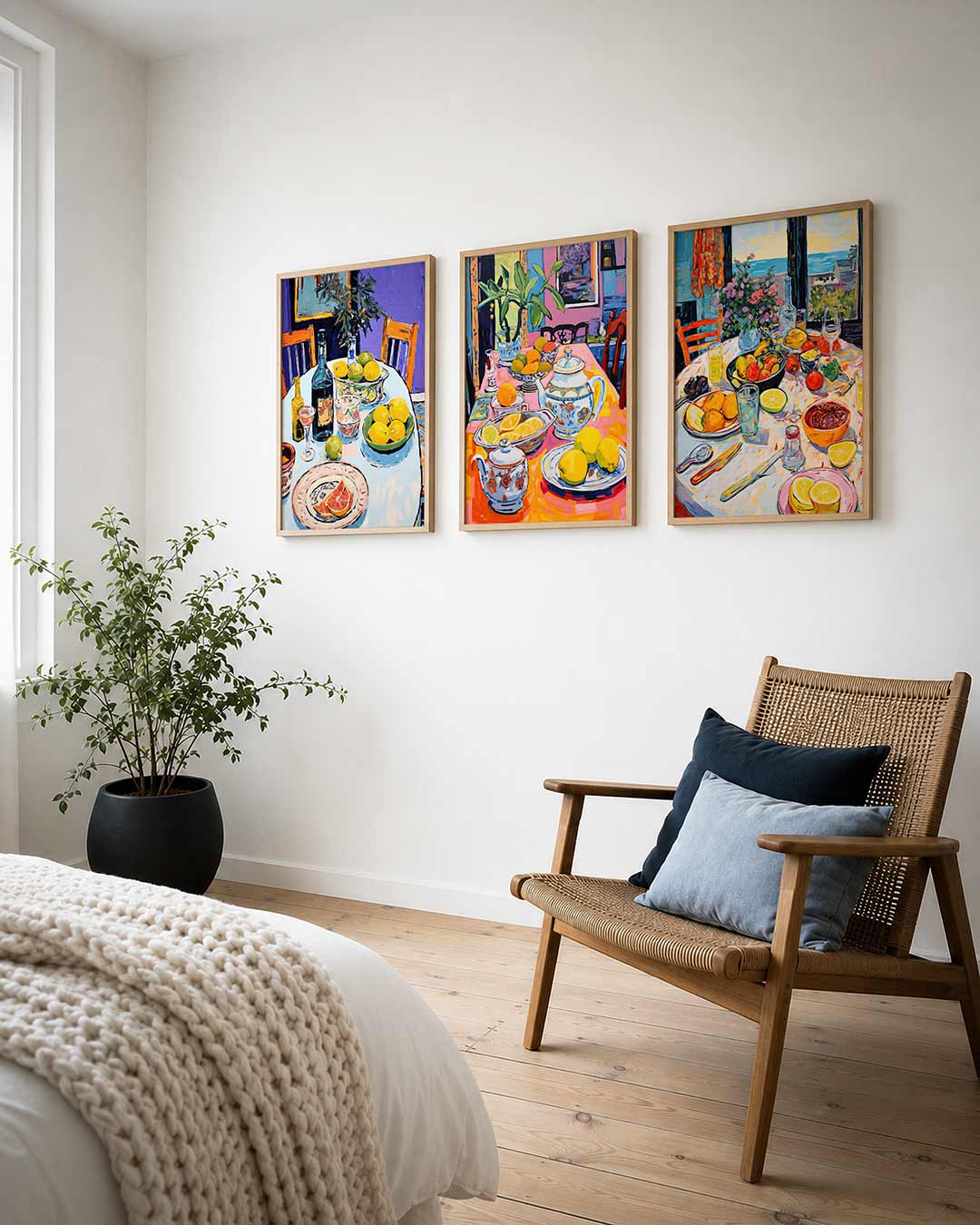 Kleurrijke tafelsfeer Posterset