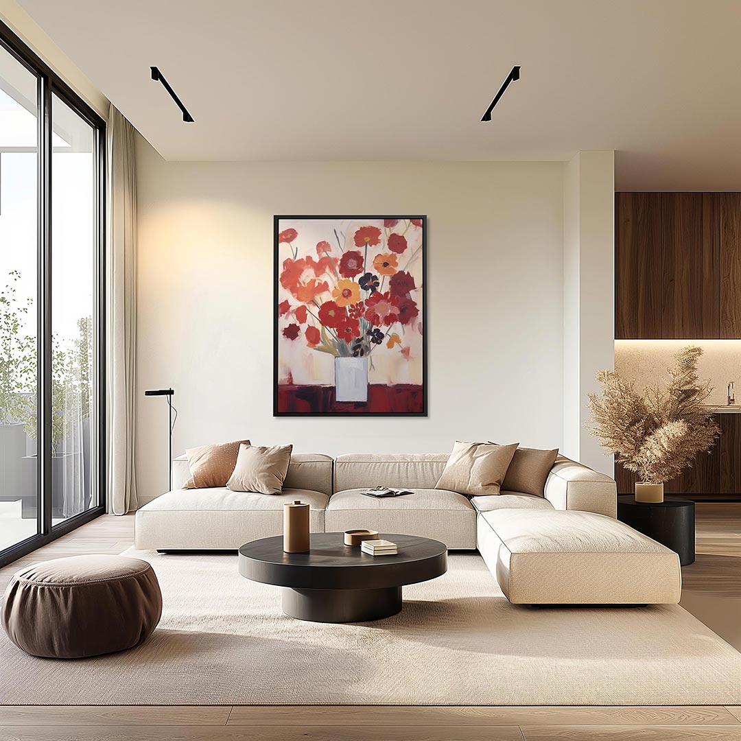 Bloemrijke compositie Kunstwerk