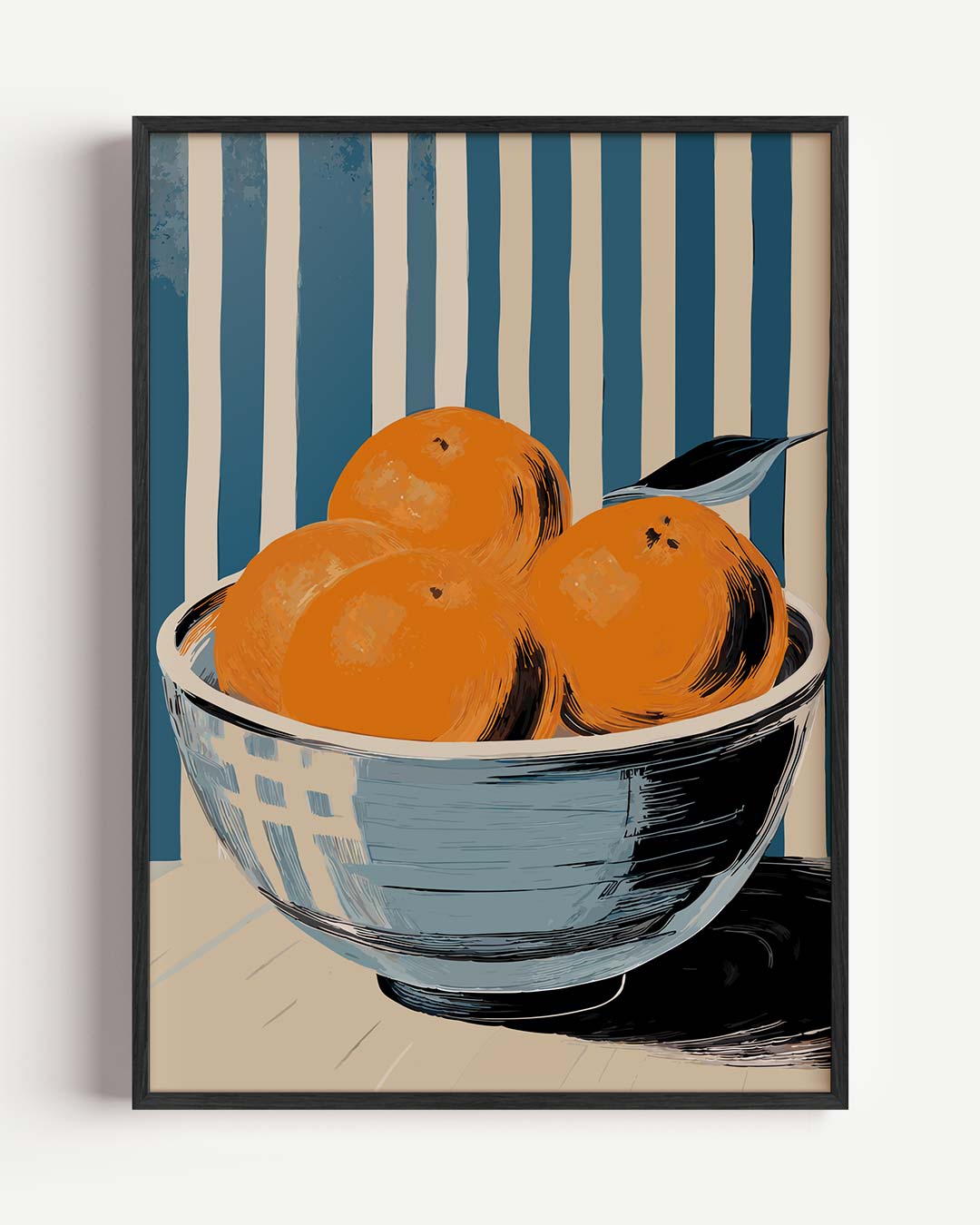 Retro Mandarijnen Stilleven Poster-WallArtistic