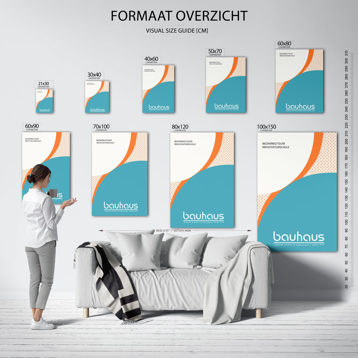Kleurrijke vlakverdeling Poster