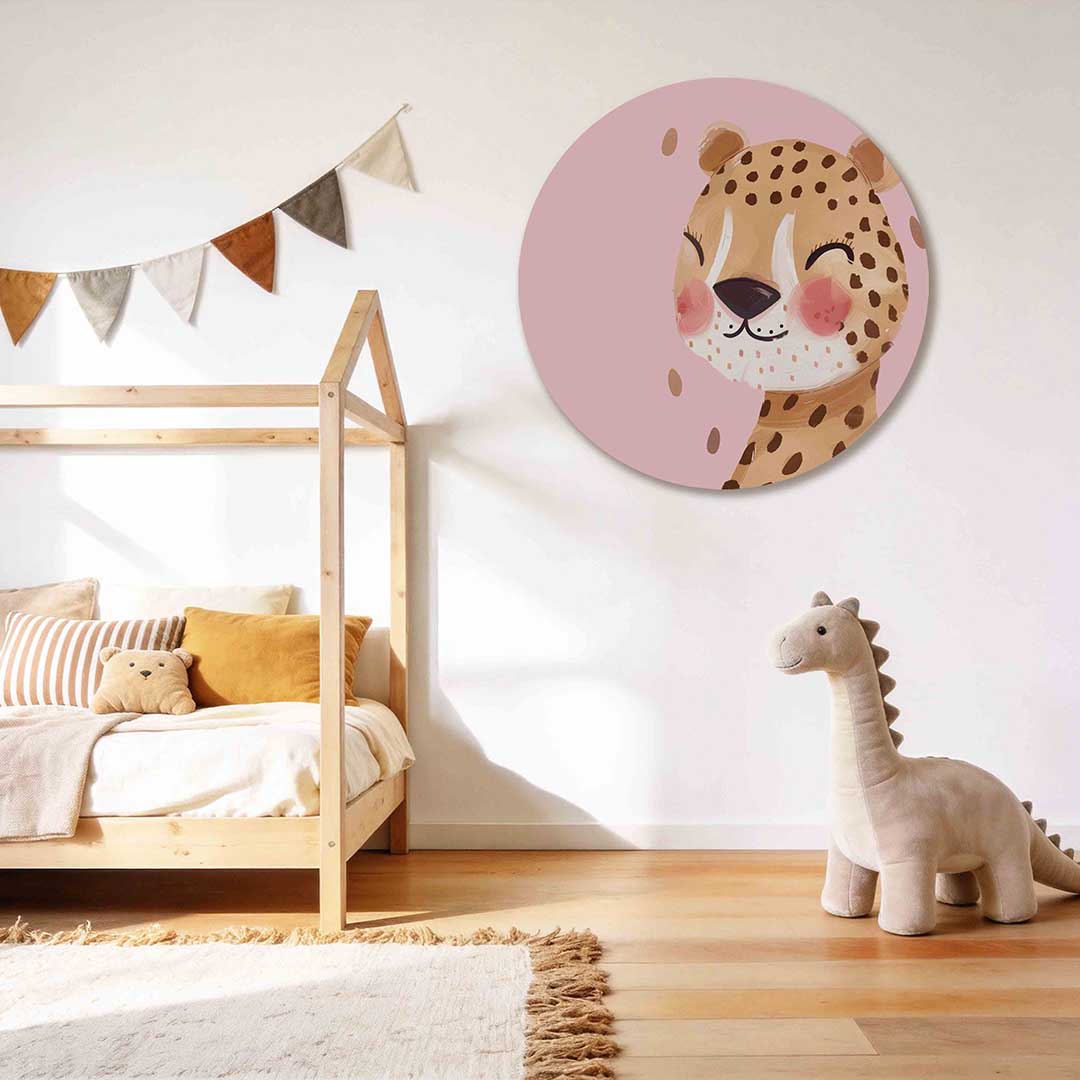 Vrolijke luipaard Muurcirkel