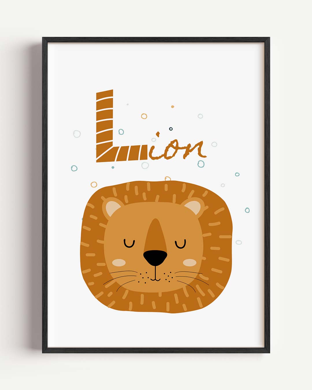 Slaap Zachte Leeuw Poster-WallArtistic