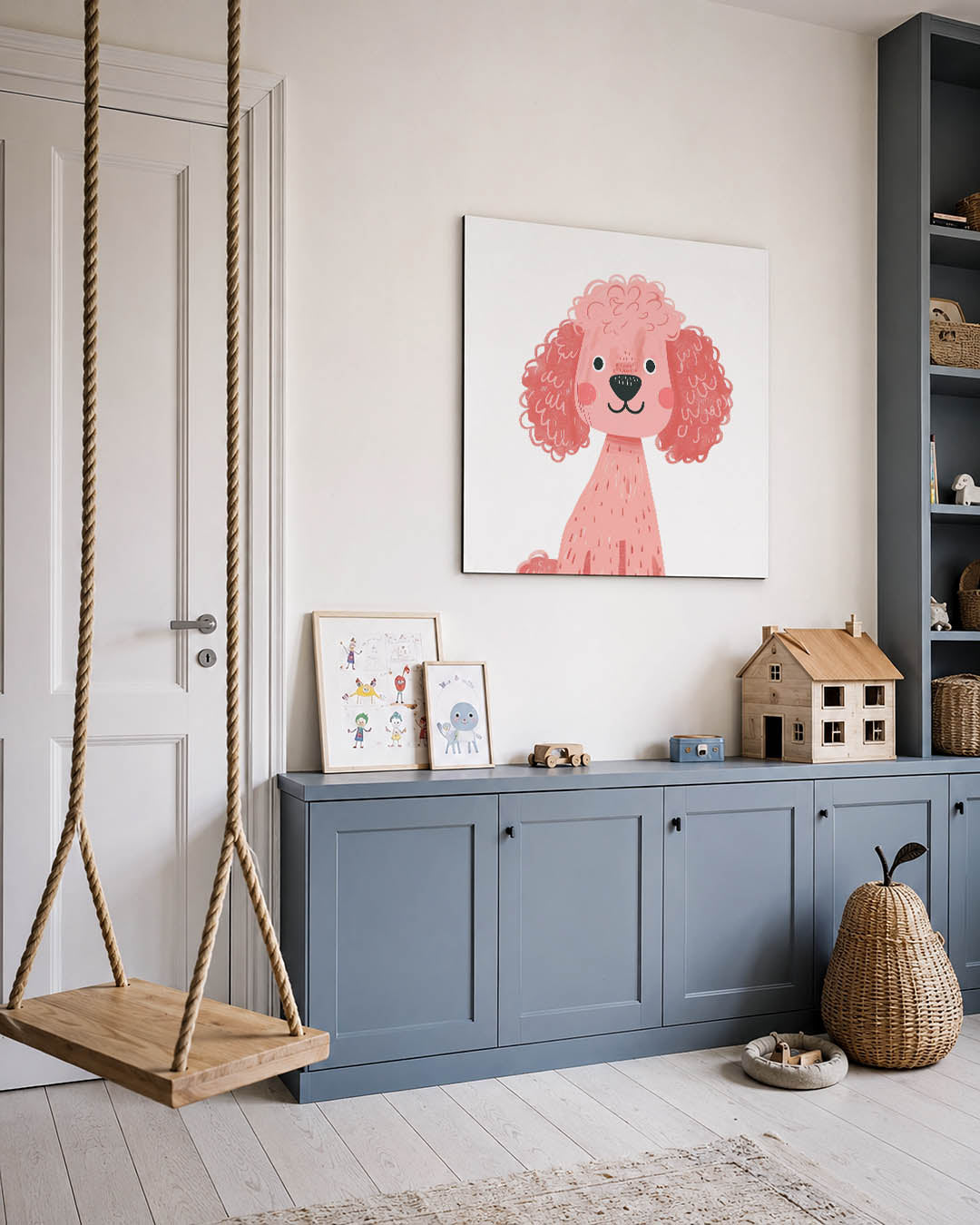 Vrolijke hond illustratie Kunstwerk