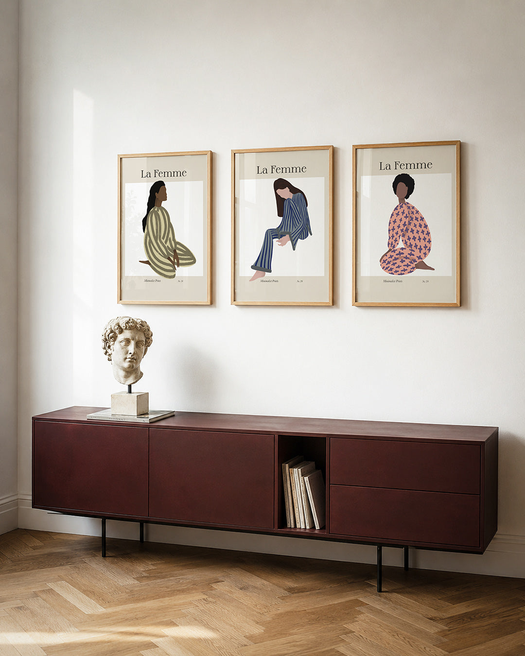 Gestreepte vormen Posterset