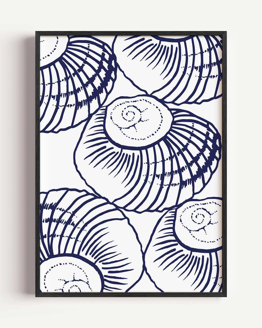 Strandhuis Stijl Schelpenposter-WallArtistic