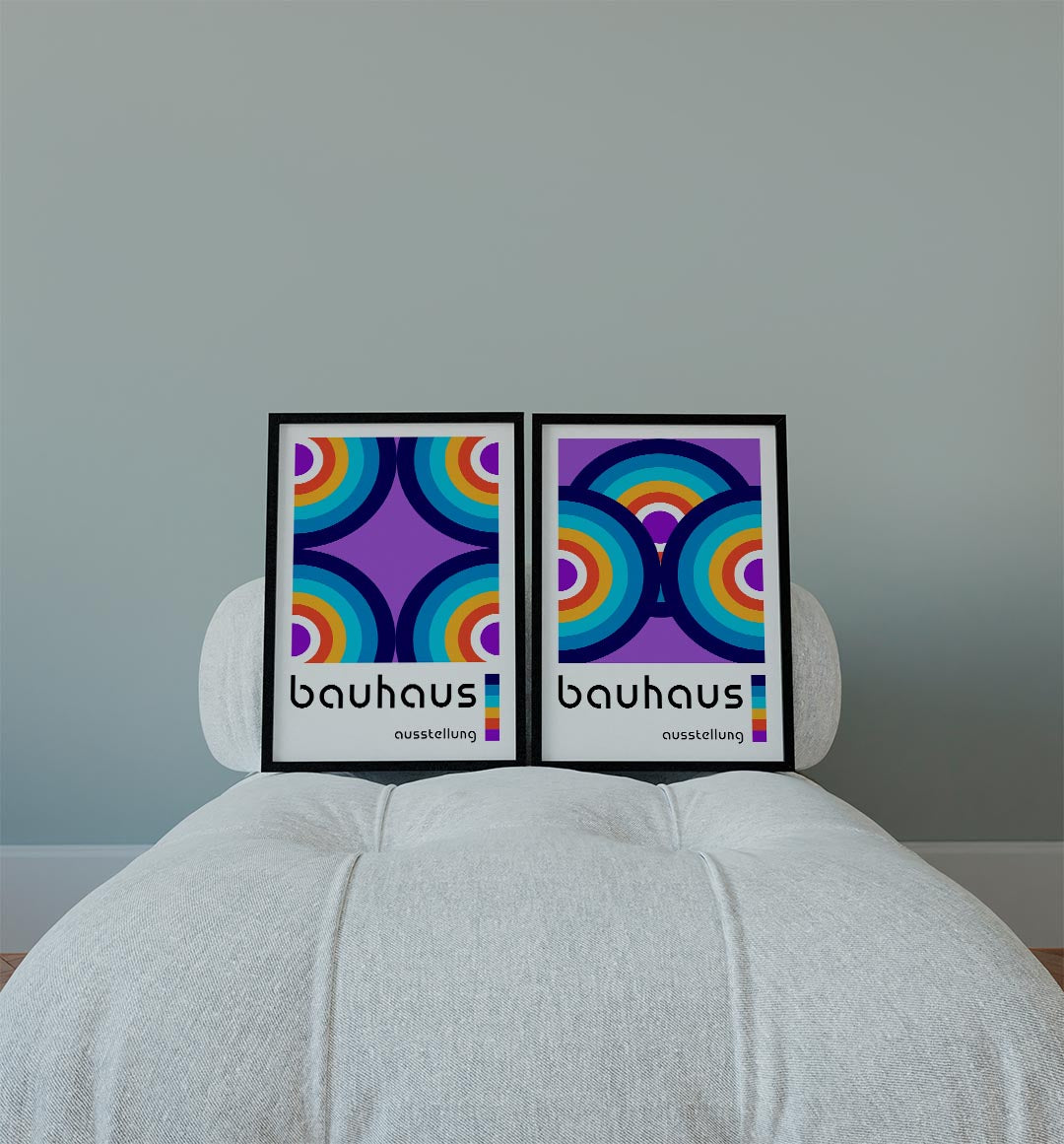 Kleurrijke cirkelpatronen Posterset