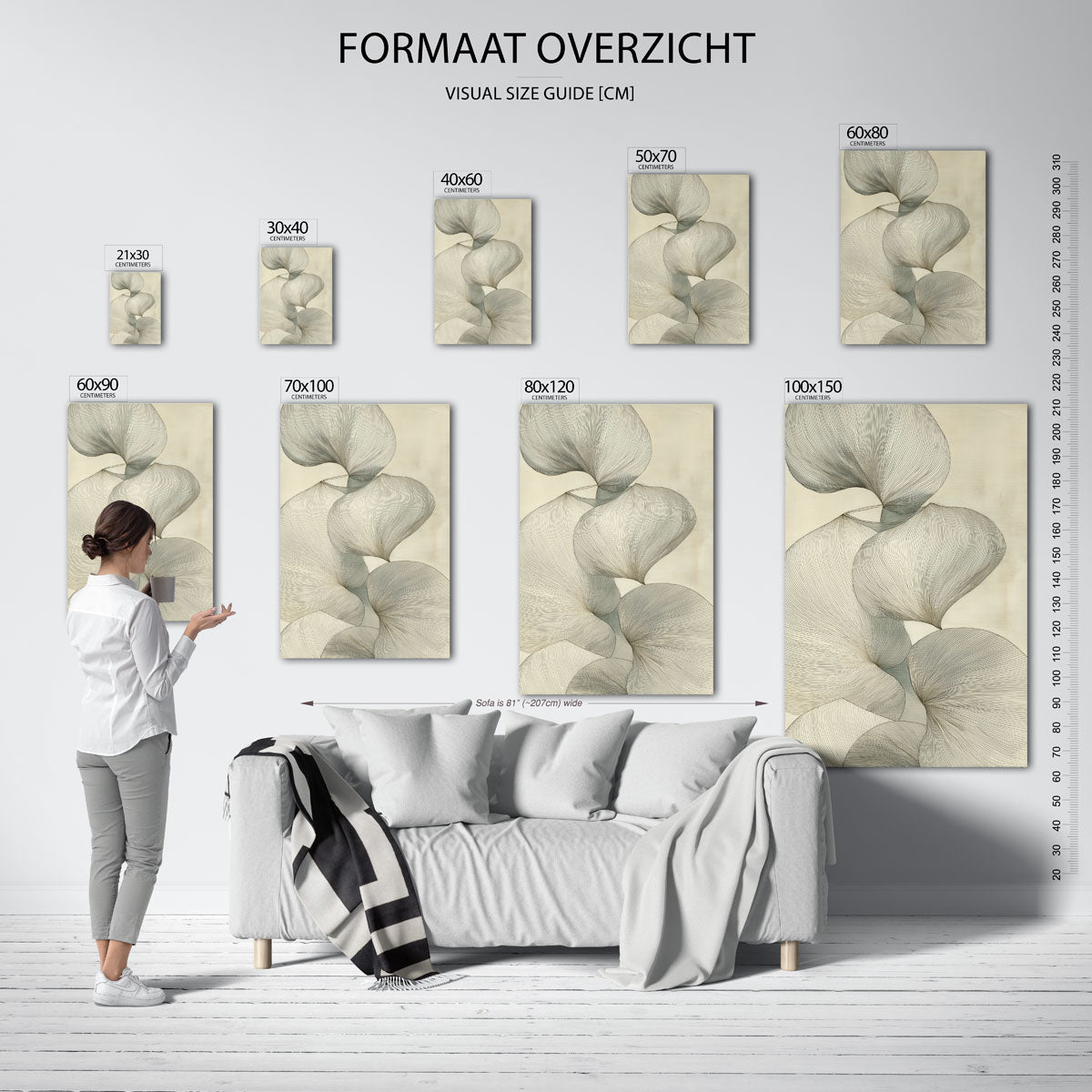 Abstracte bladeren Poster