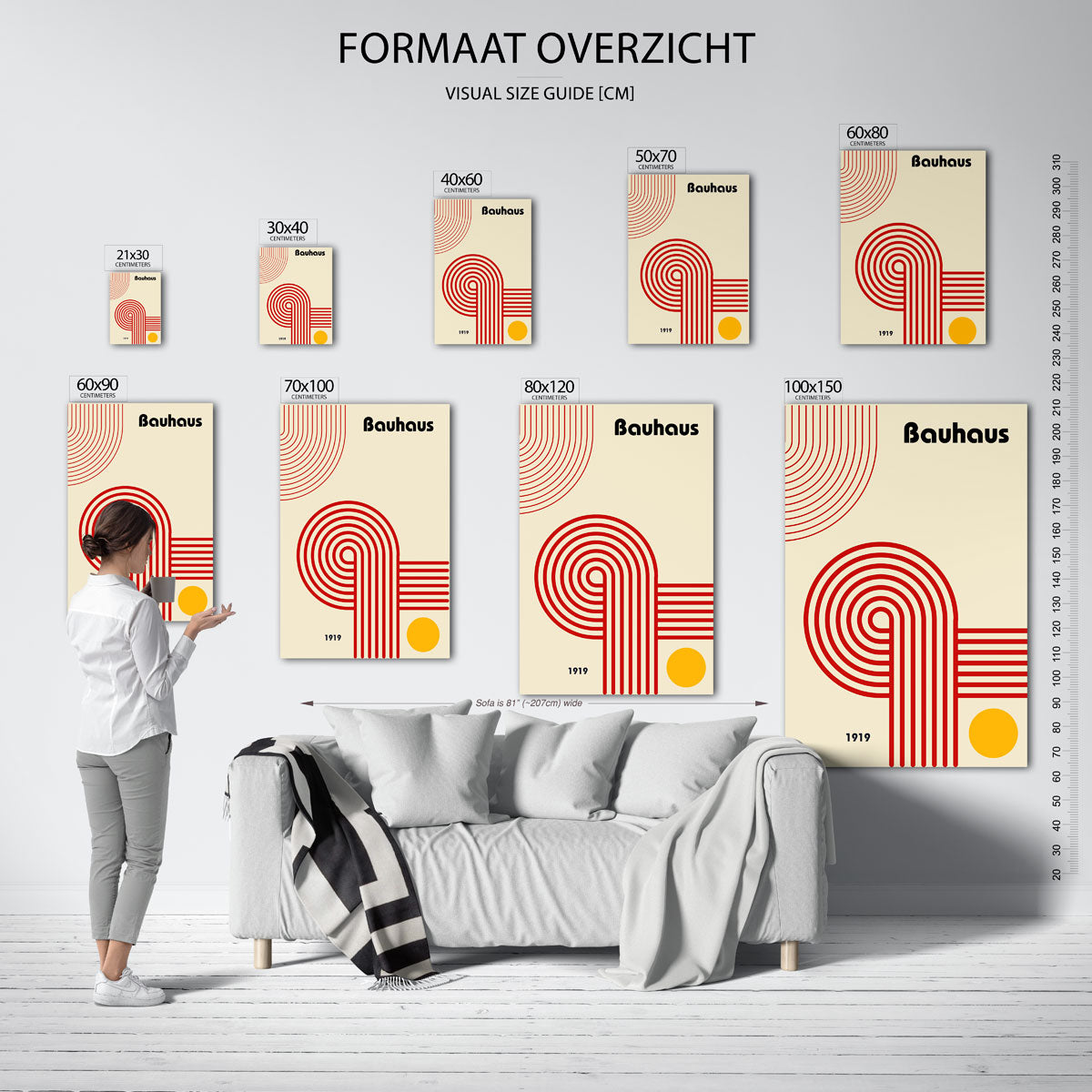 Lijnen en vormen Poster