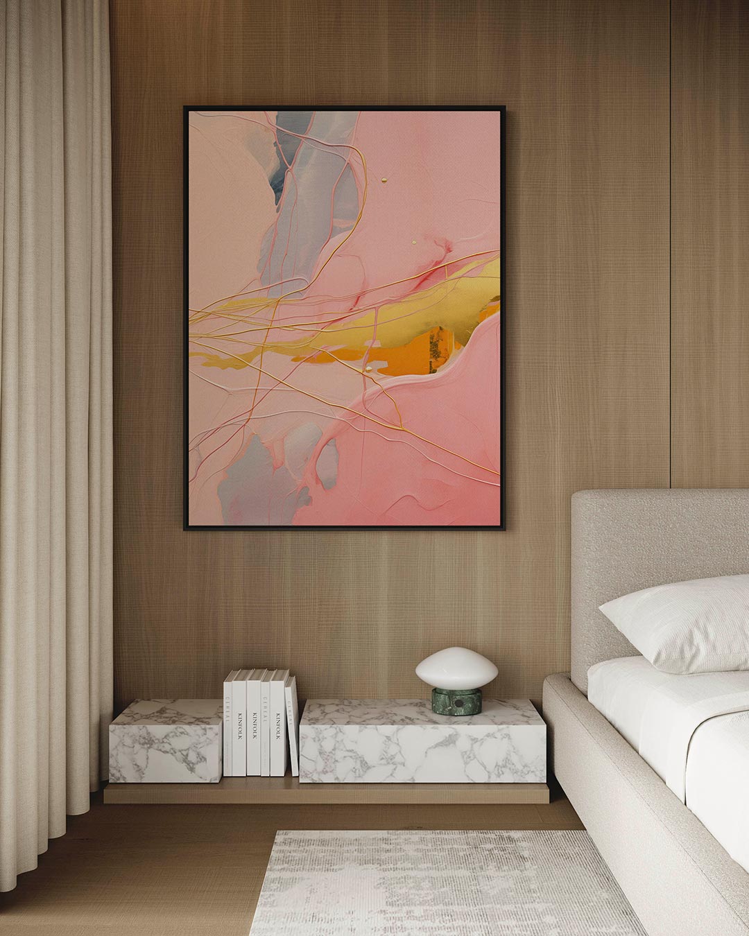 Vloeiende kleurencompositie Kunstwerk