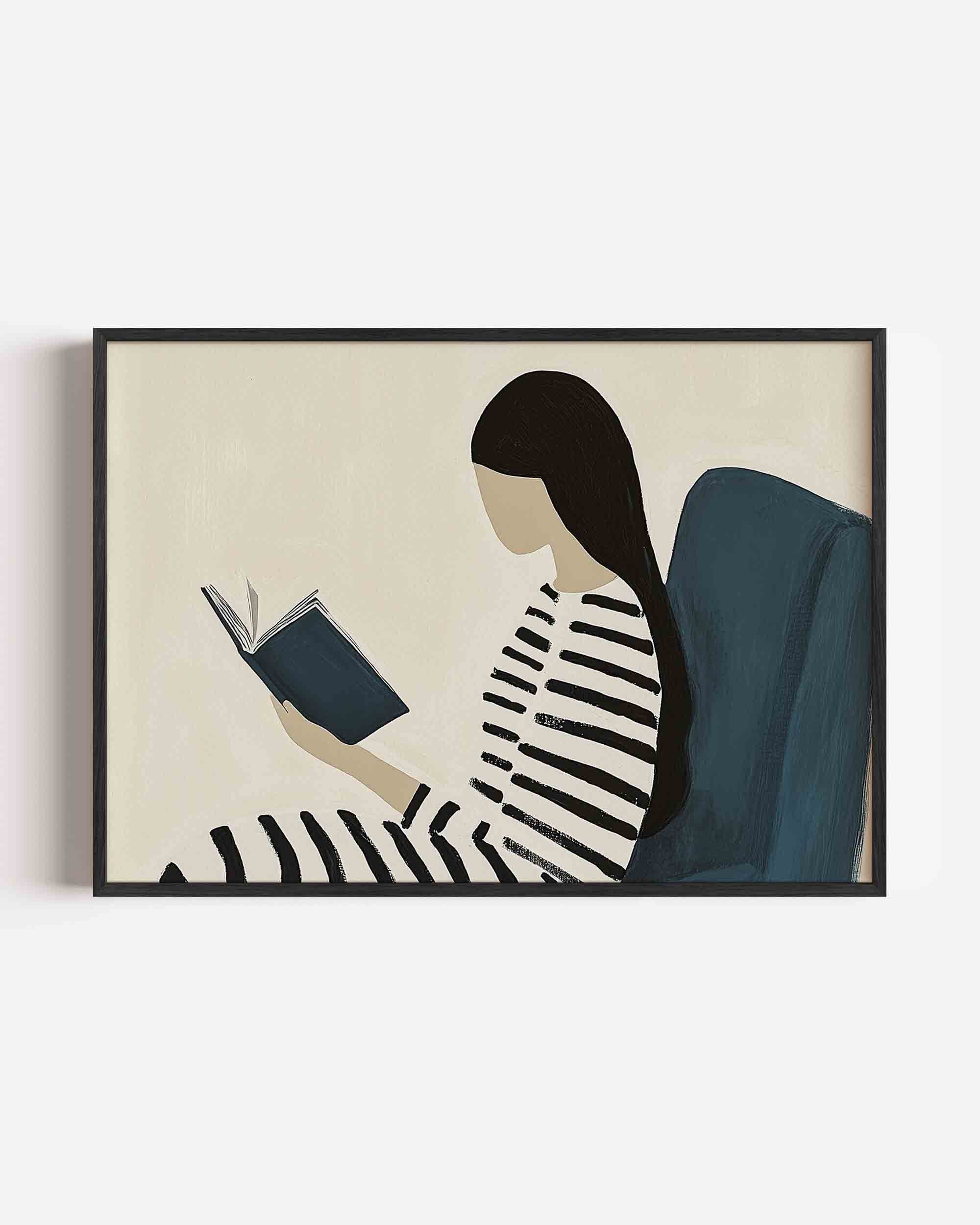 Lezende vrouw Poster