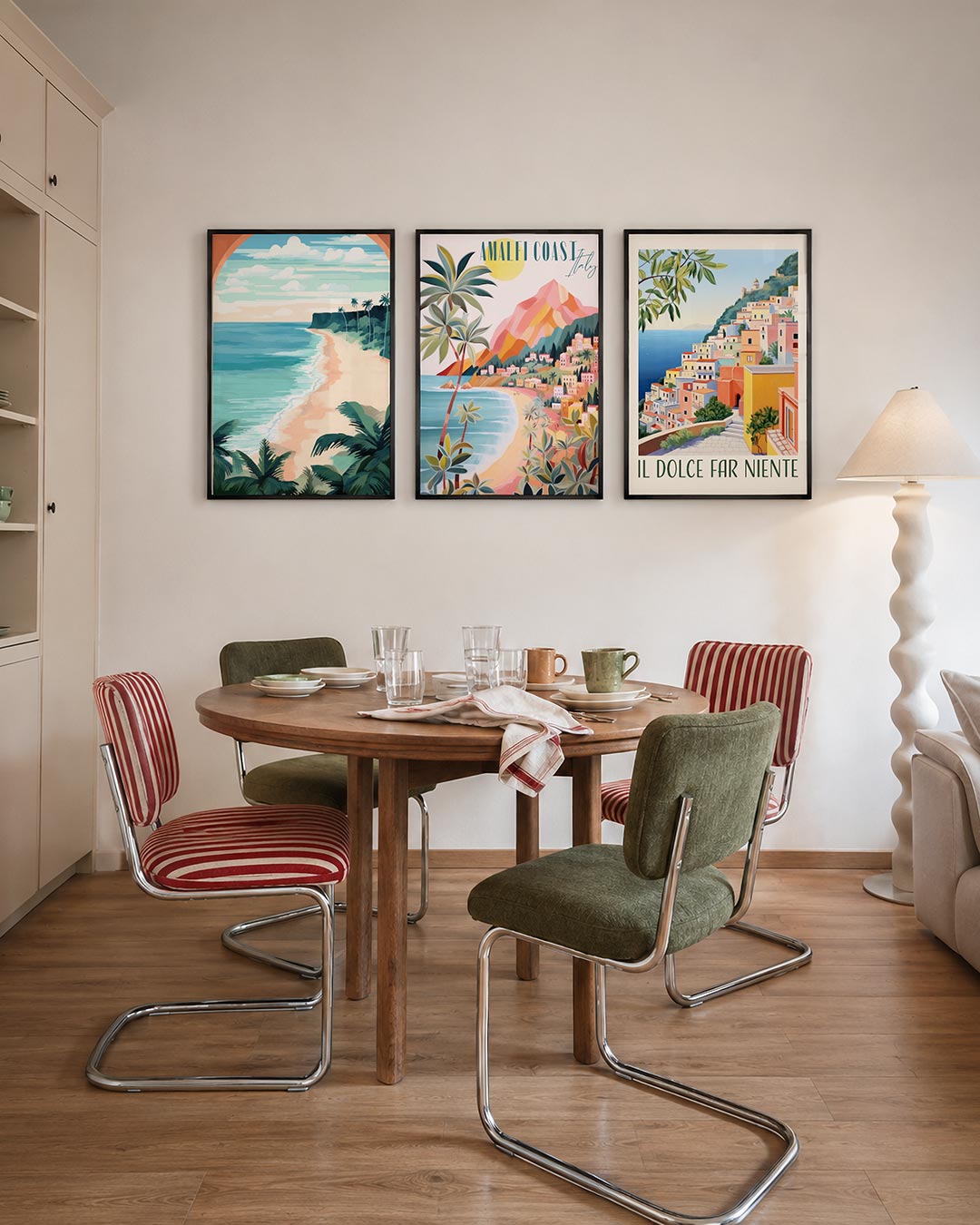 Zomerse kustlijn Posterset