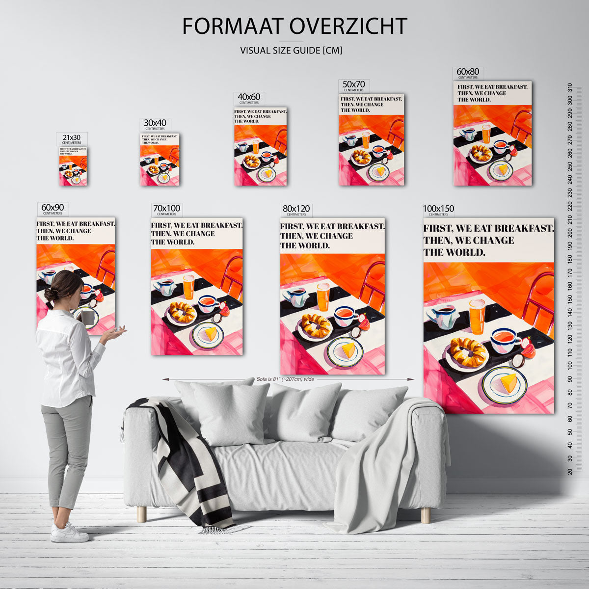 Ontbijttafel met tekst Poster