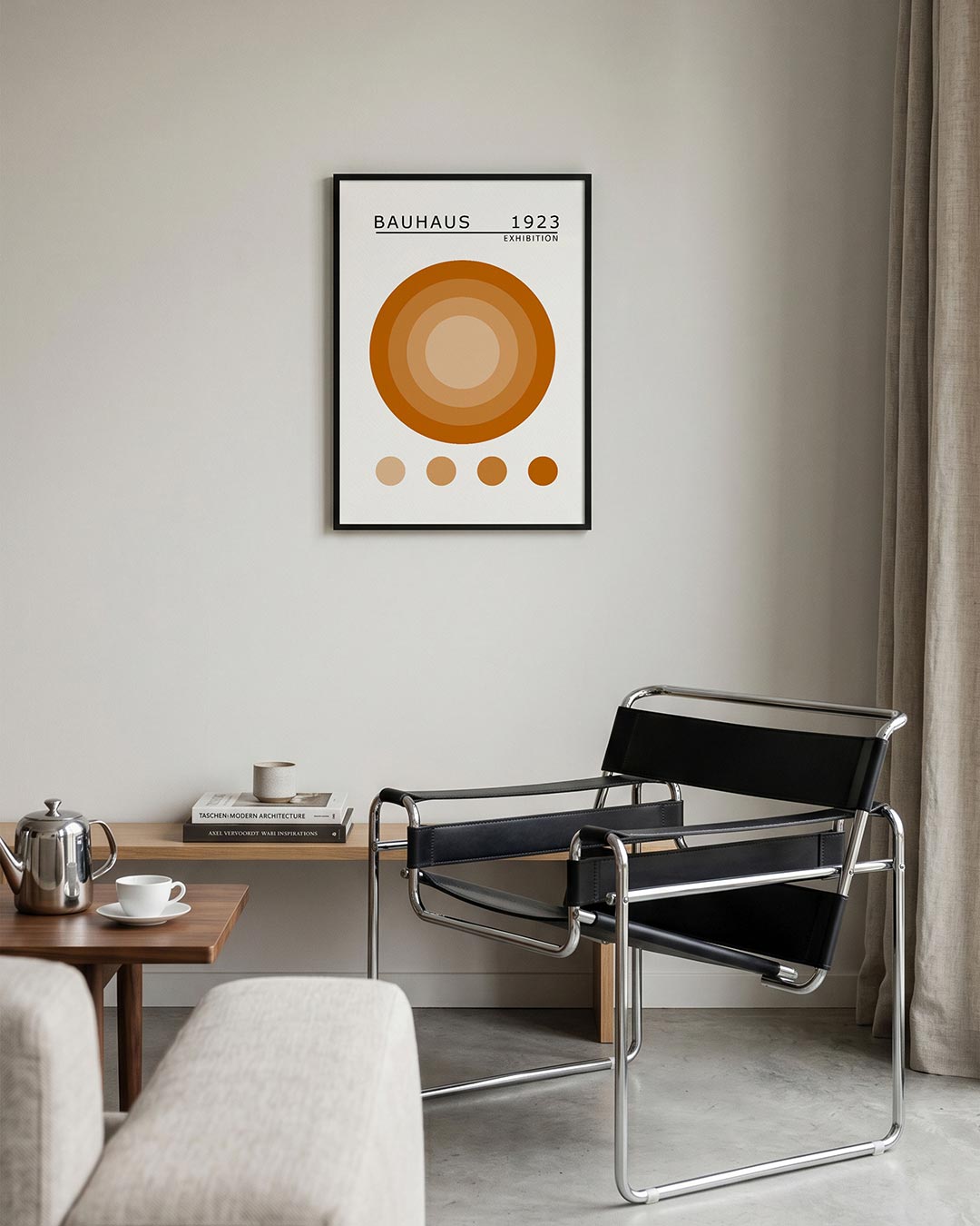 Cirkelpatroon en lijnen Poster
