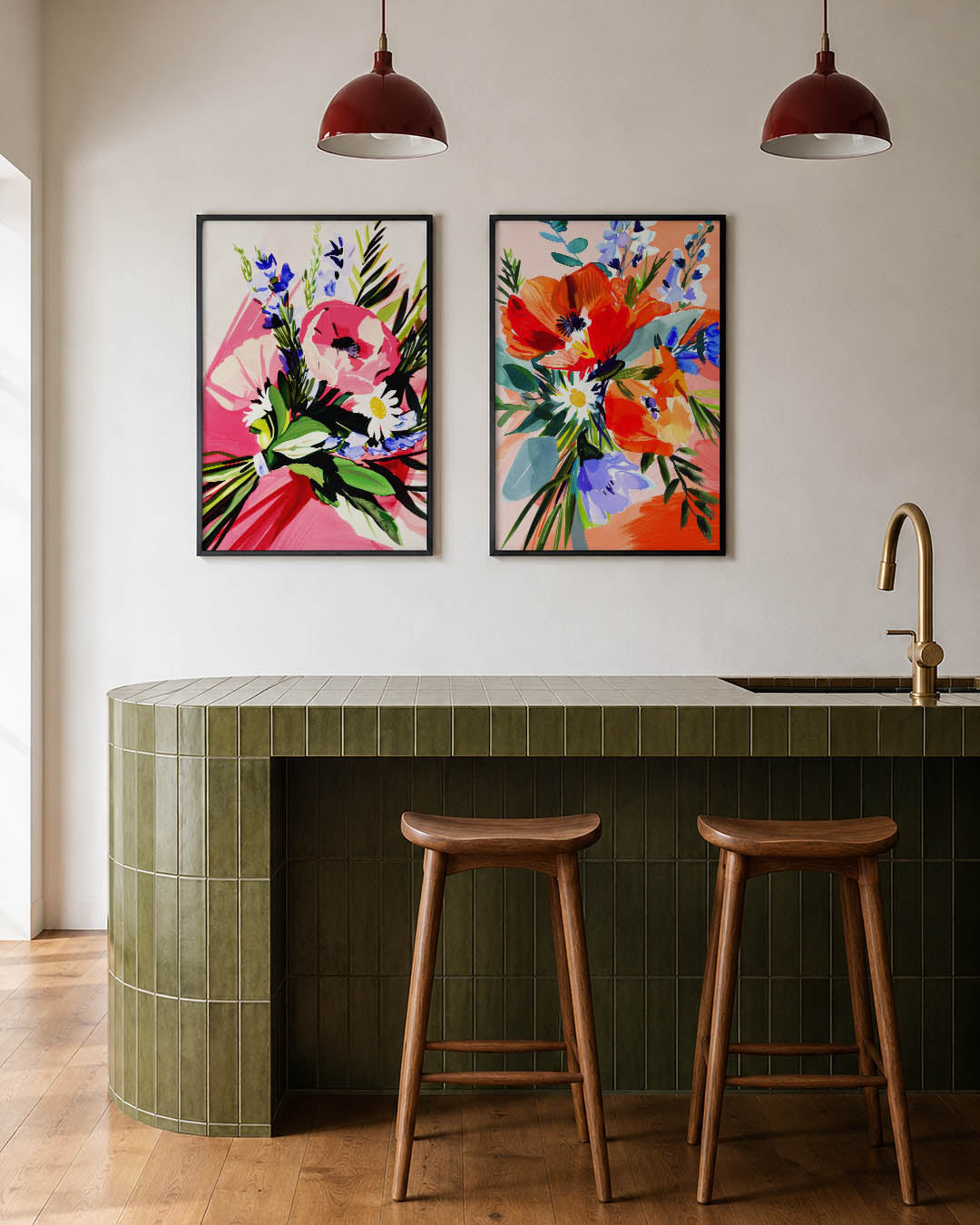 Bloemrijke kleurenpracht Posterset