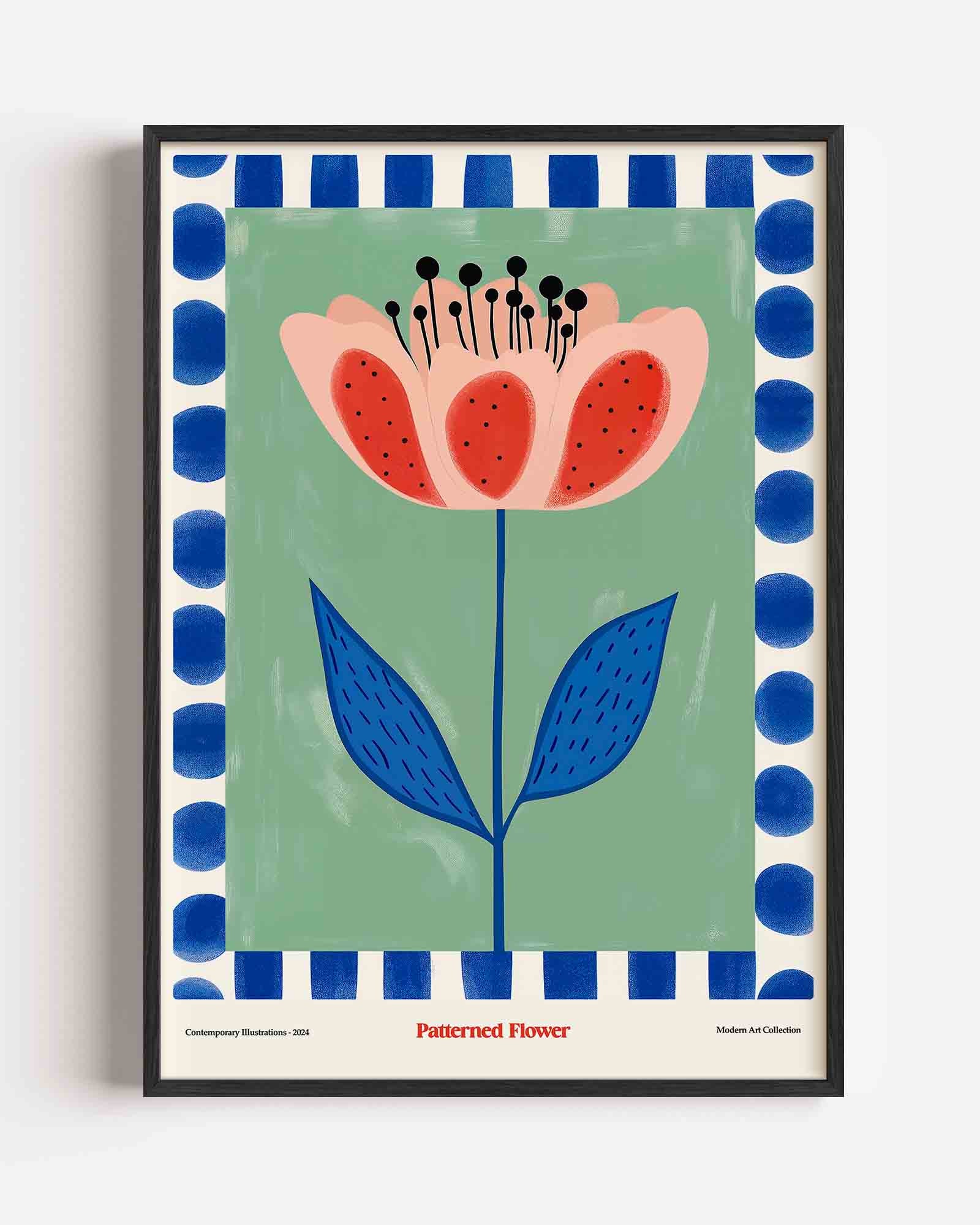 Bloem met patronen Poster