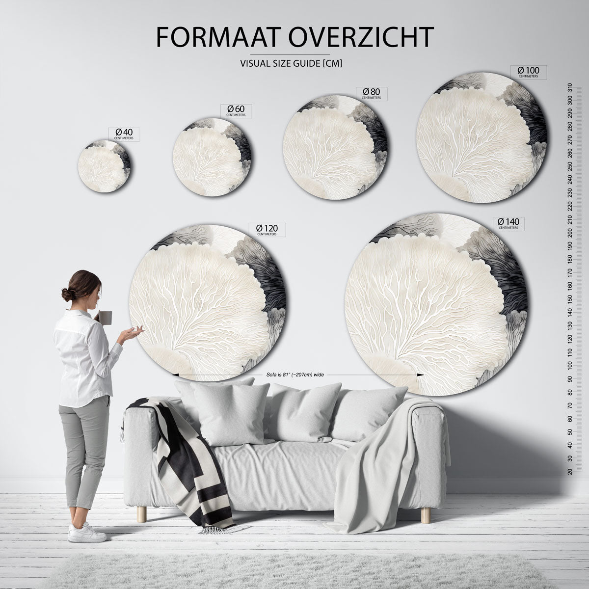 Organische vormen Muurcirkel