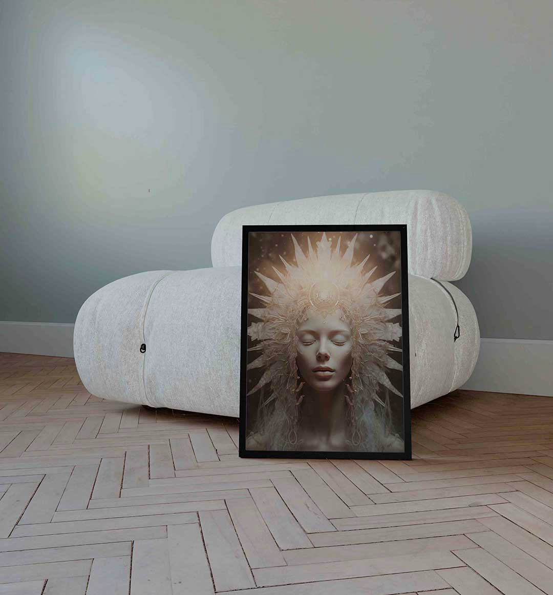 Vrouw met kroon Poster